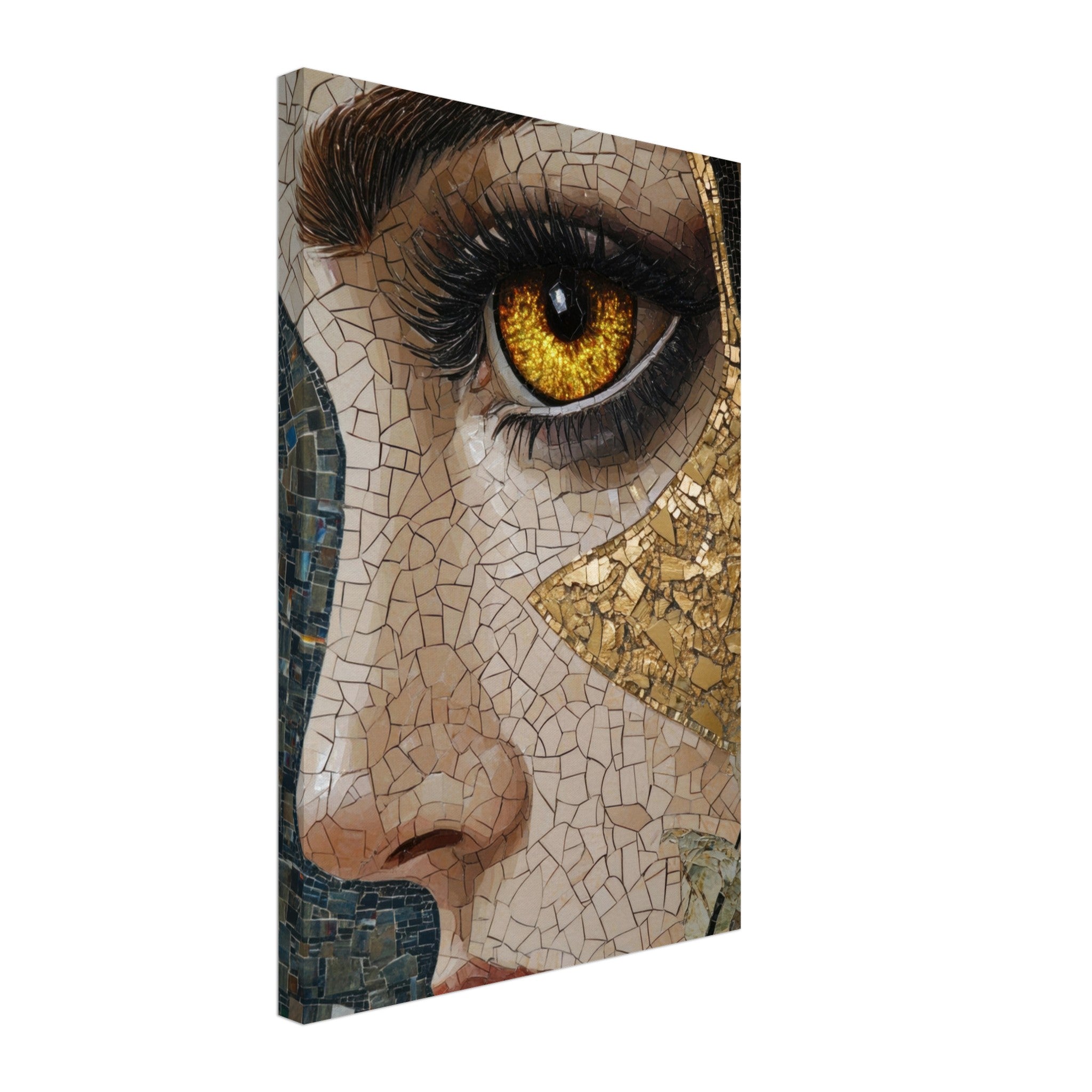 Canvas Portrait - The Oracles Forbidden Prophecy Byzantine Mosaic - Shop Ai Art WebShop - Digital Art online Store