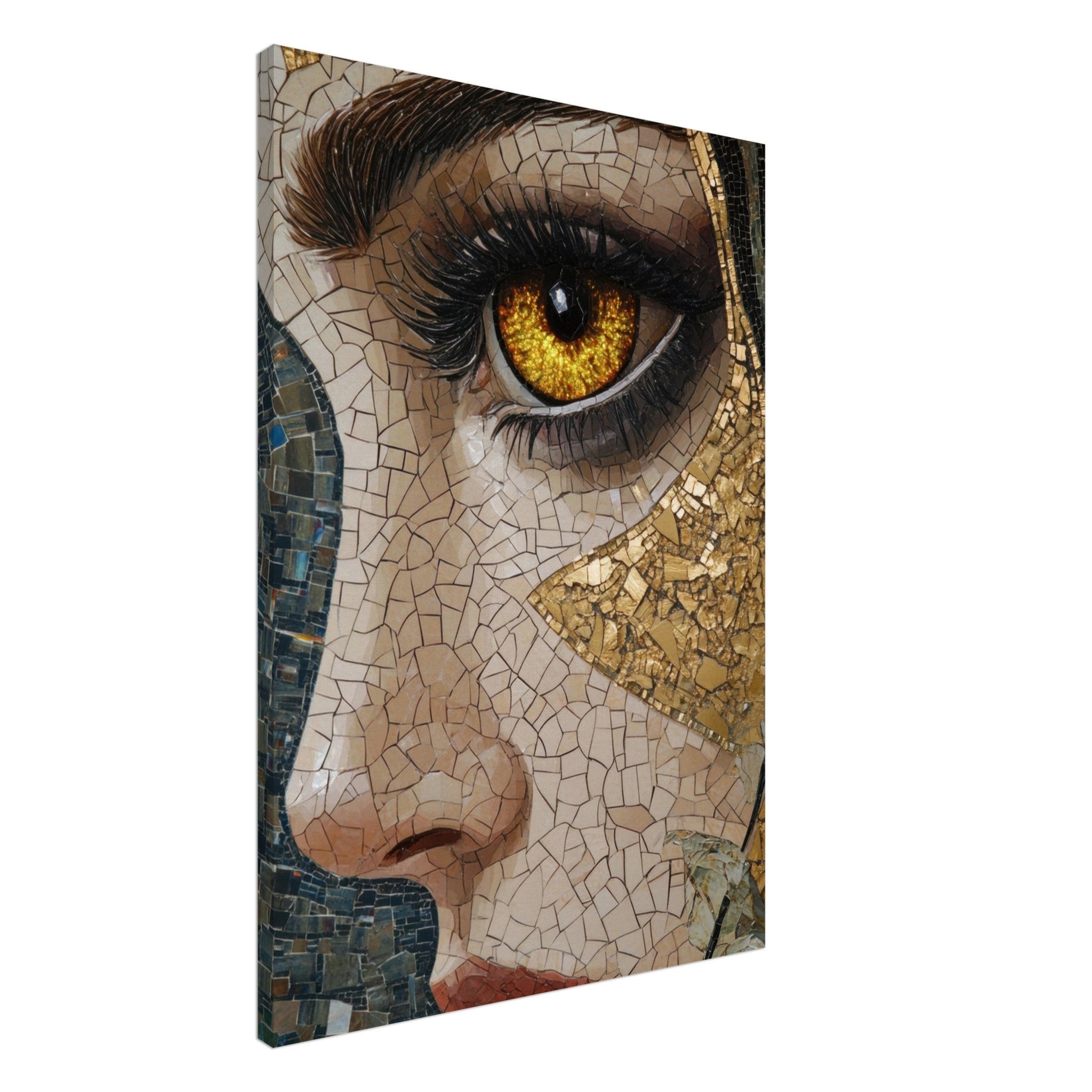 Canvas Portrait - The Oracles Forbidden Prophecy Byzantine Mosaic - Shop Ai Art WebShop - Digital Art online Store