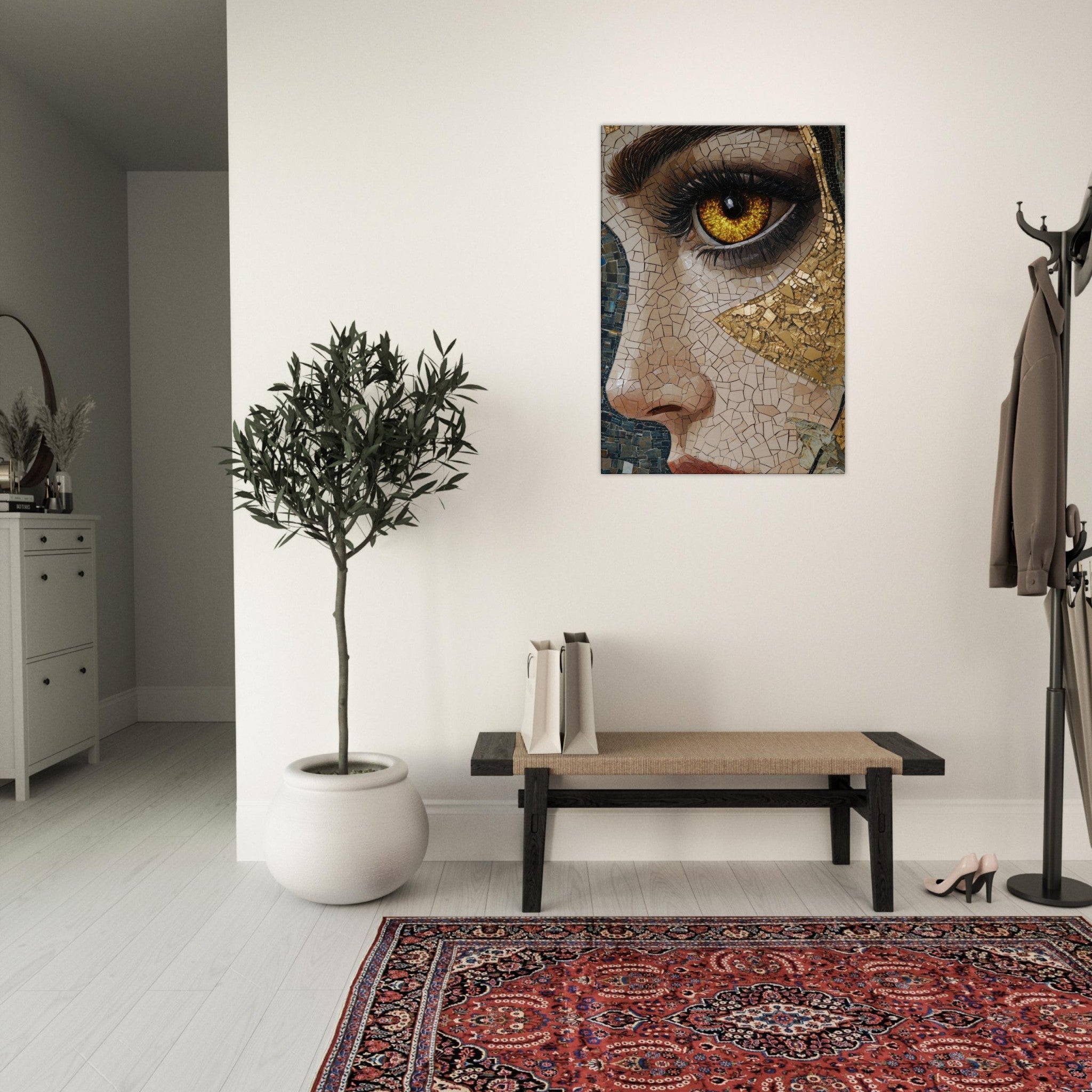 Canvas Portrait - The Oracles Forbidden Prophecy Byzantine Mosaic - Shop Ai Art WebShop - Digital Art online Store