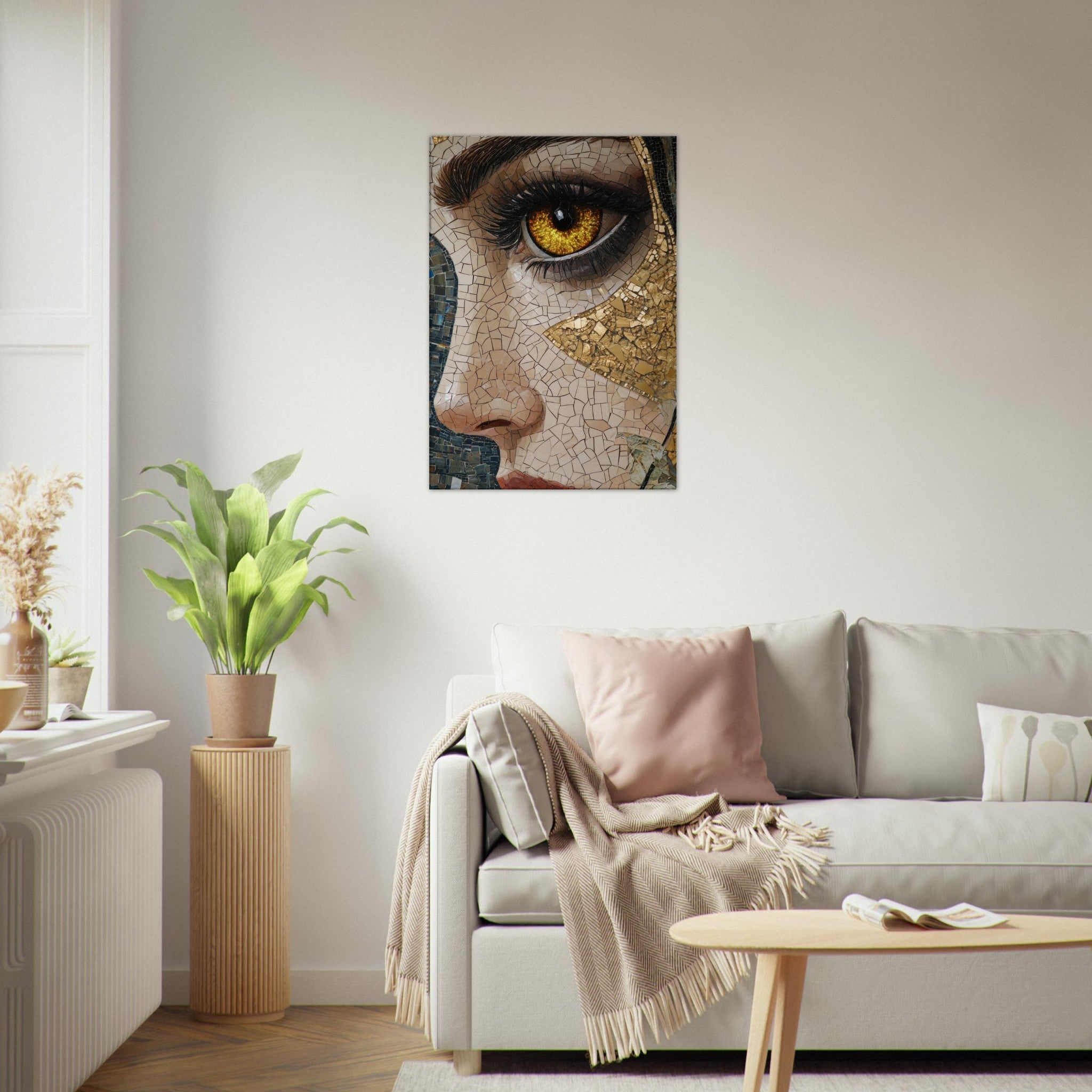 Canvas Portrait - The Oracles Forbidden Prophecy Byzantine Mosaic - Shop Ai Art WebShop - Digital Art online Store