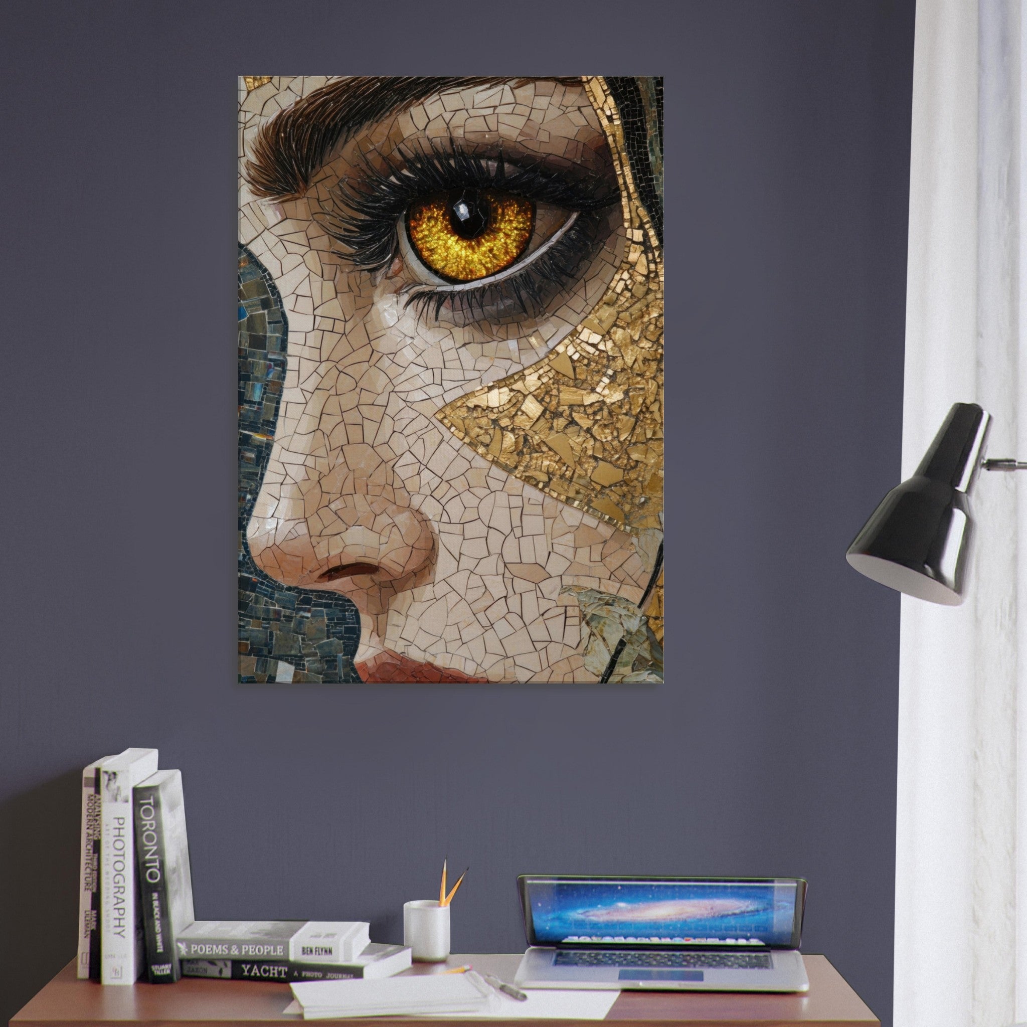 Canvas Portrait - The Oracles Forbidden Prophecy Byzantine Mosaic - Shop Ai Art WebShop - Digital Art online Store
