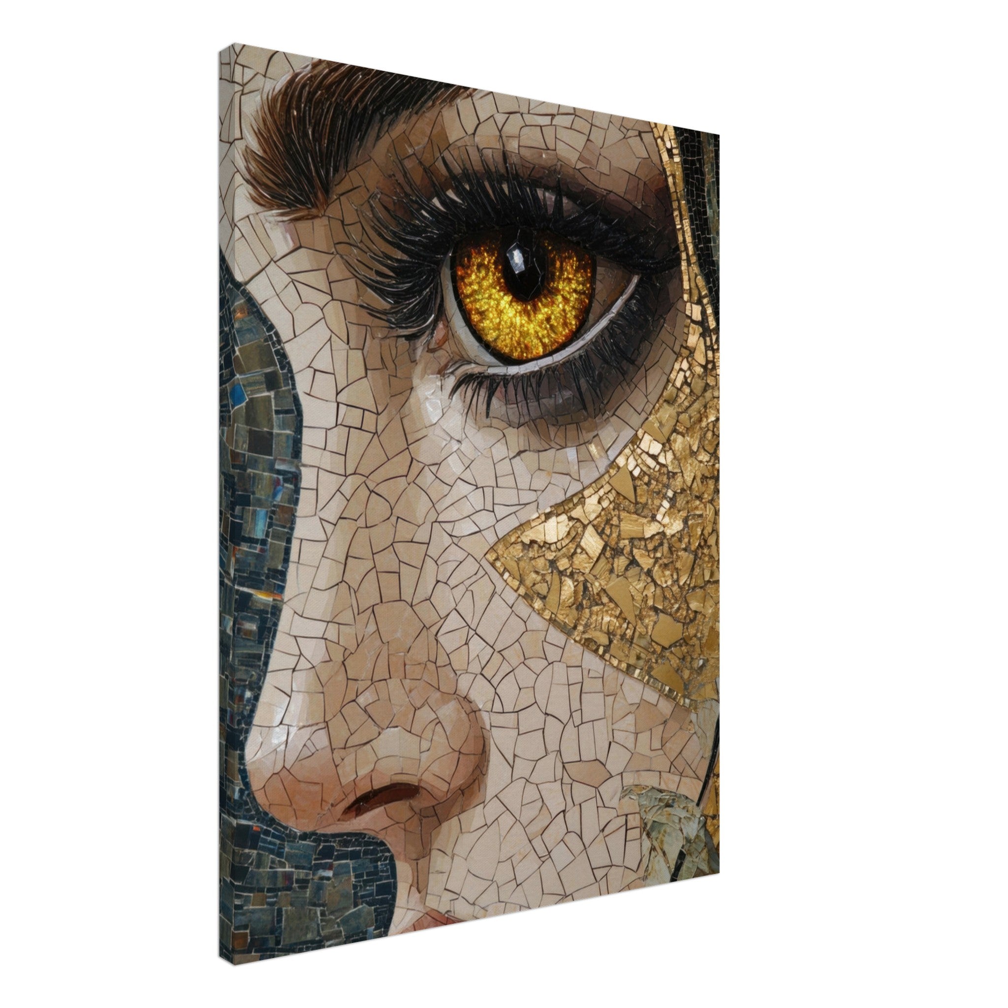 Canvas Portrait - The Oracles Forbidden Prophecy Byzantine Mosaic - Shop Ai Art WebShop - Digital Art online Store