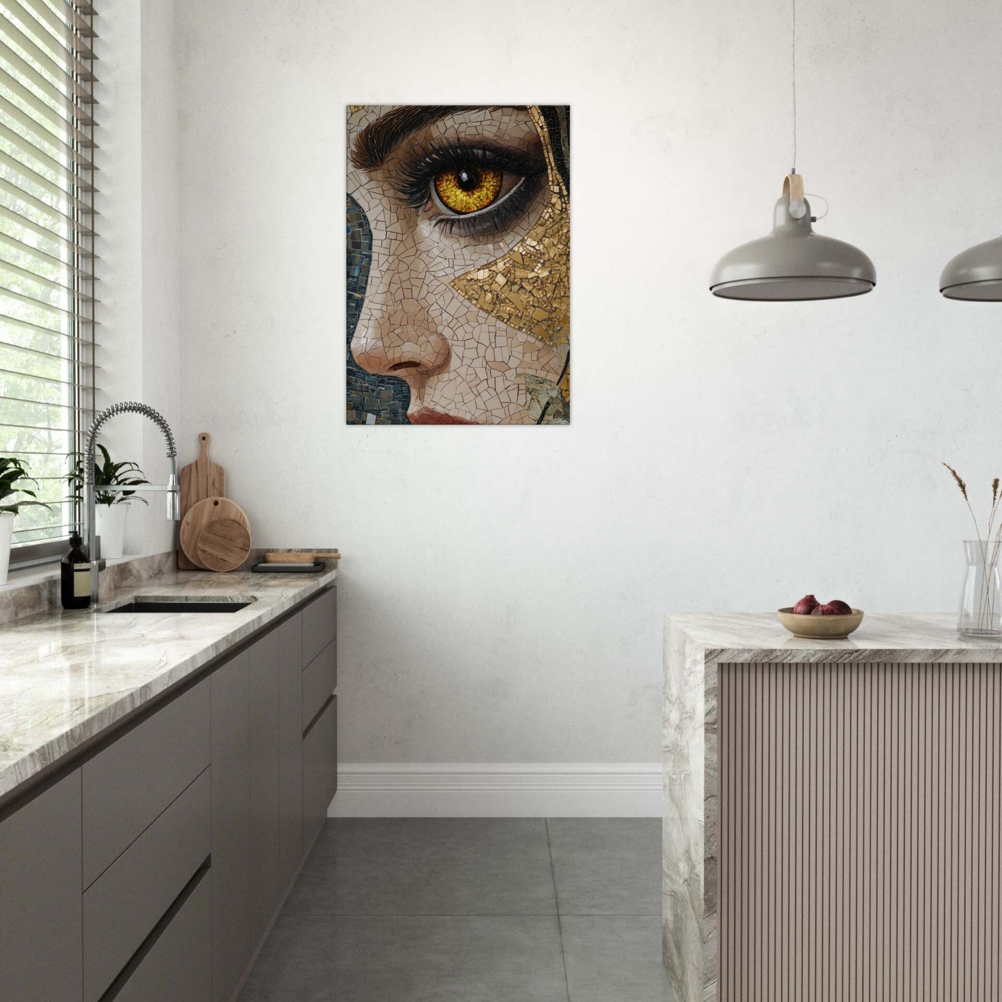 Canvas Portrait - The Oracles Forbidden Prophecy Byzantine Mosaic - Shop Ai Art WebShop - Digital Art online Store