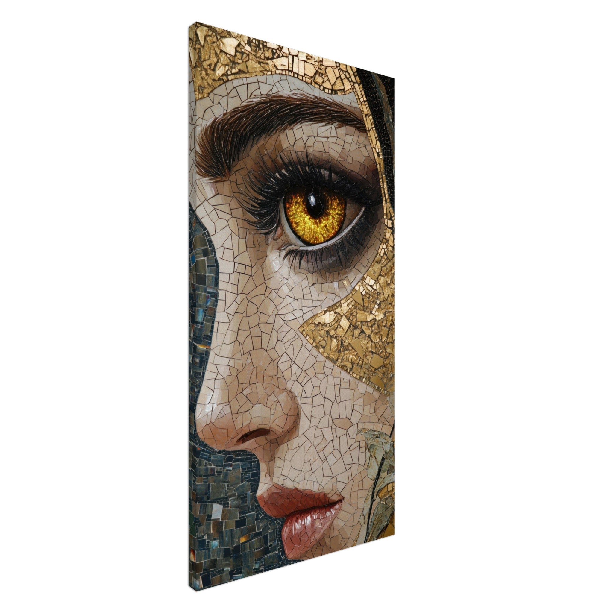 Canvas Portrait - The Oracles Forbidden Prophecy Byzantine Mosaic - Shop Ai Art WebShop - Digital Art online Store