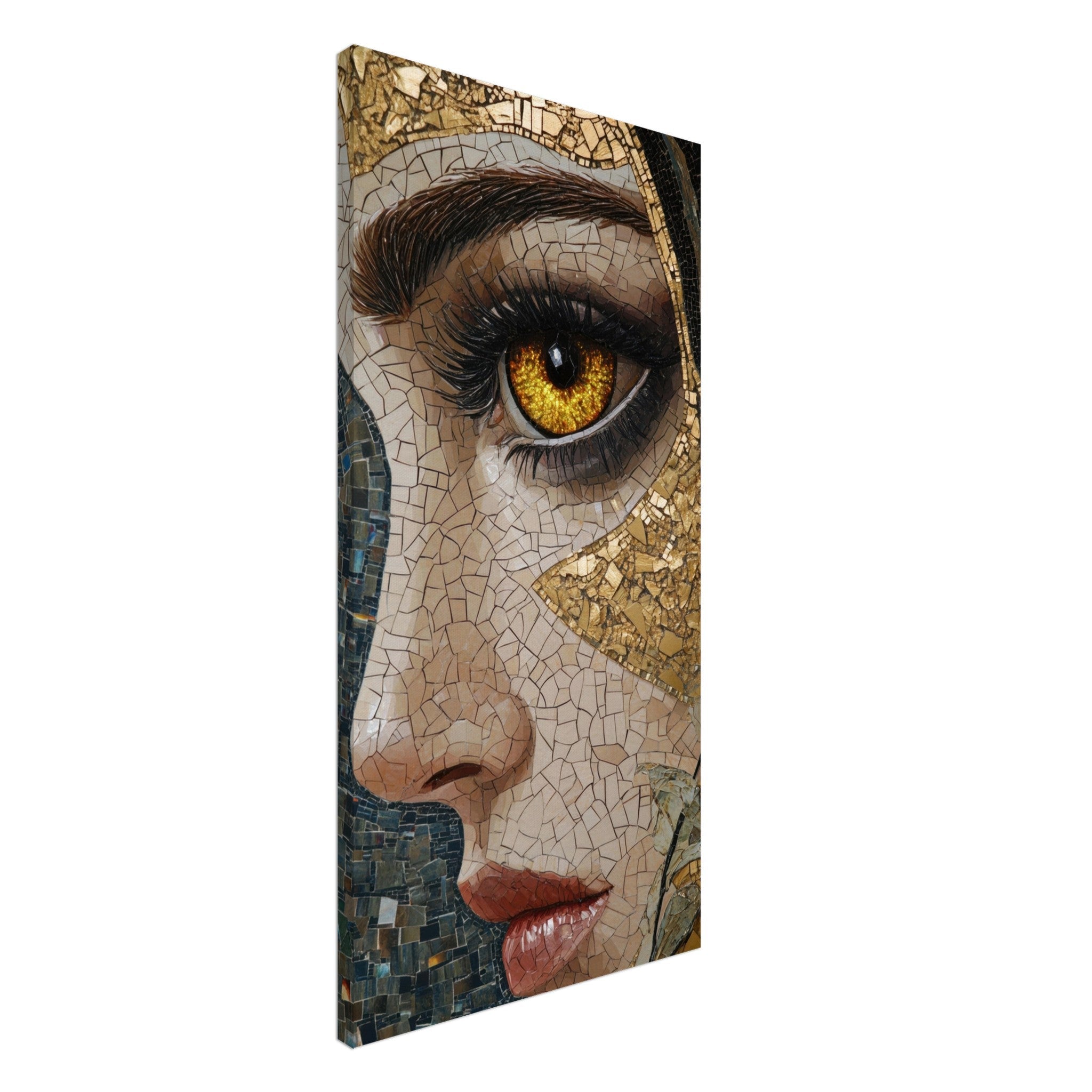 Canvas Portrait - The Oracles Forbidden Prophecy Byzantine Mosaic - Shop Ai Art WebShop - Digital Art online Store