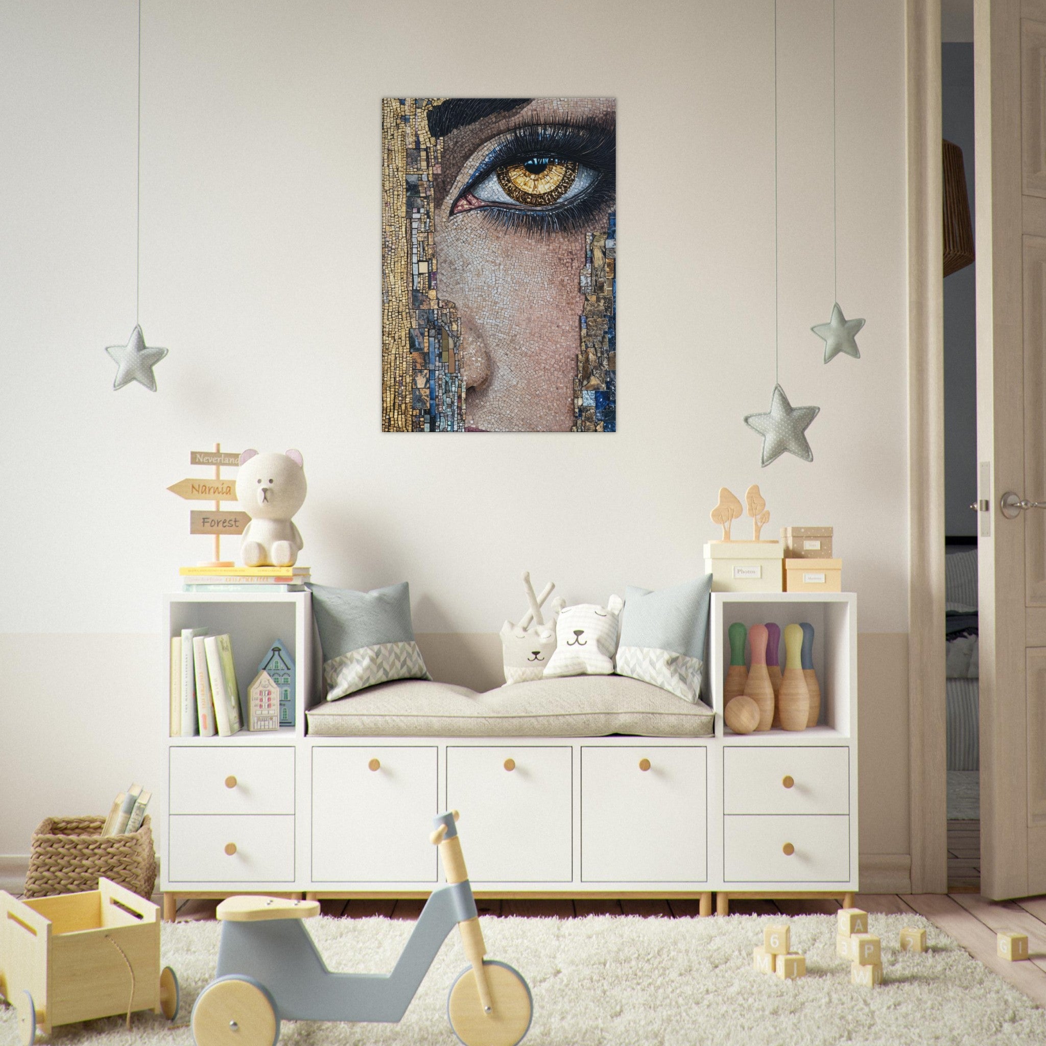 Canvas Portrait - The Oracles Forbidden Prophecy Byzantine Mosaic 6 - Shop Ai Art WebShop - Digital Art online Store