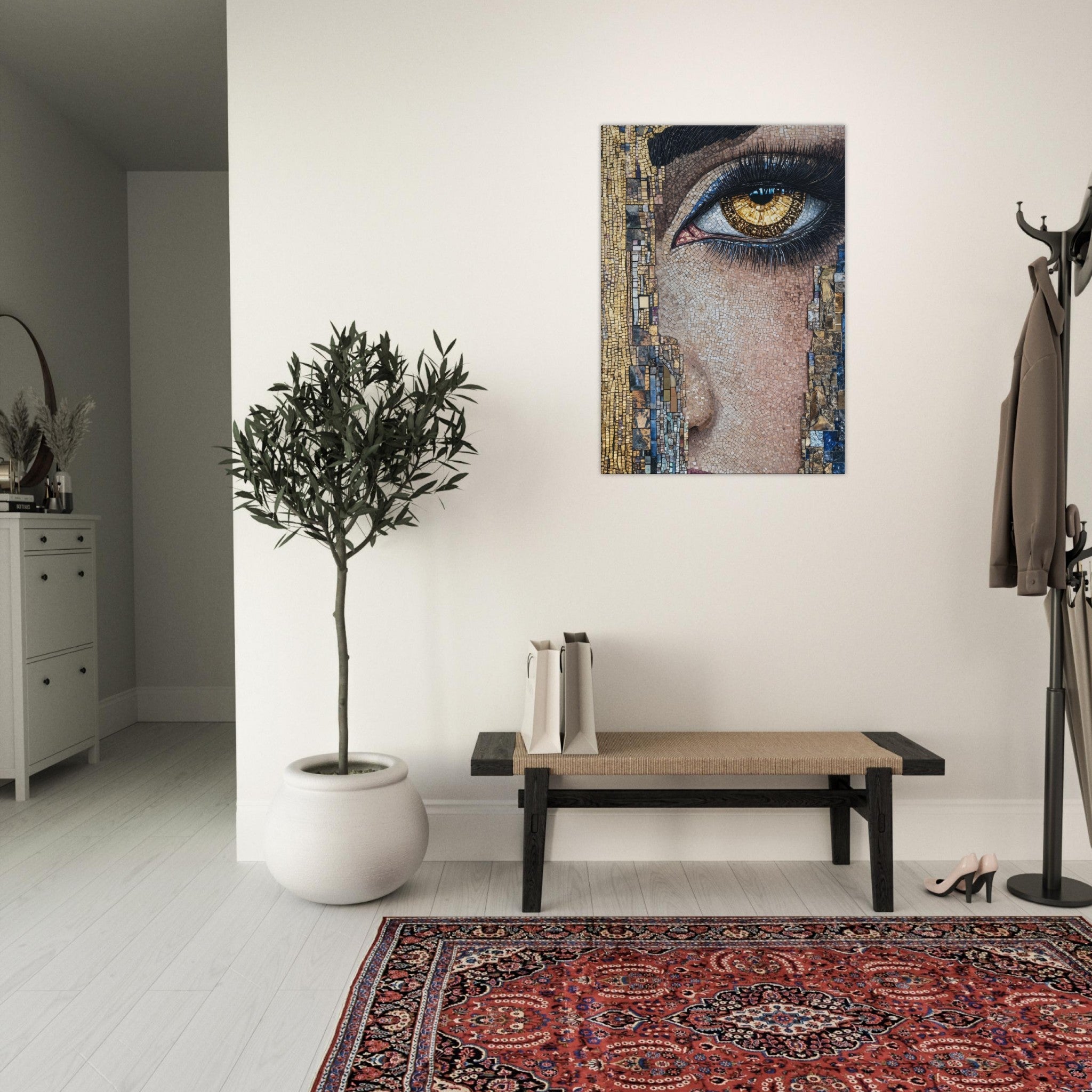 Canvas Portrait - The Oracles Forbidden Prophecy Byzantine Mosaic 6 - Shop Ai Art WebShop - Digital Art online Store