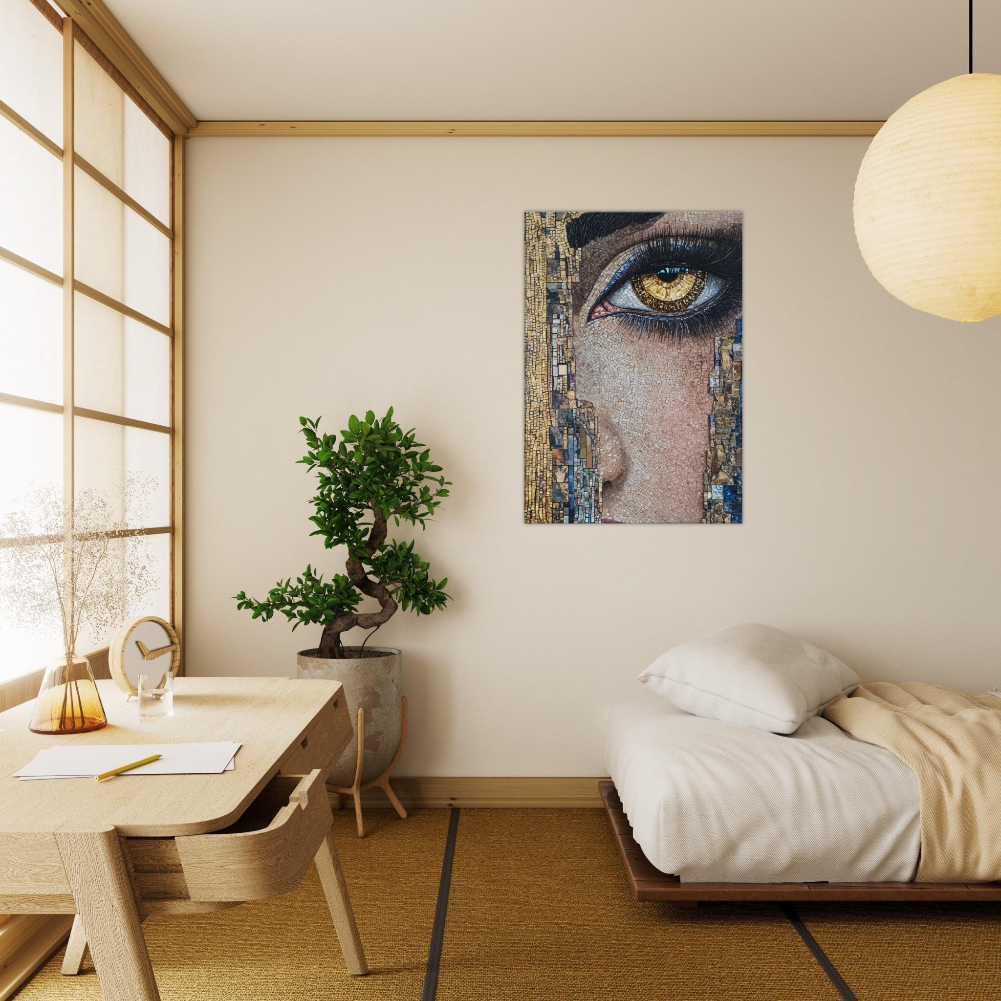 Canvas Portrait - The Oracles Forbidden Prophecy Byzantine Mosaic 6 - Shop Ai Art WebShop - Digital Art online Store