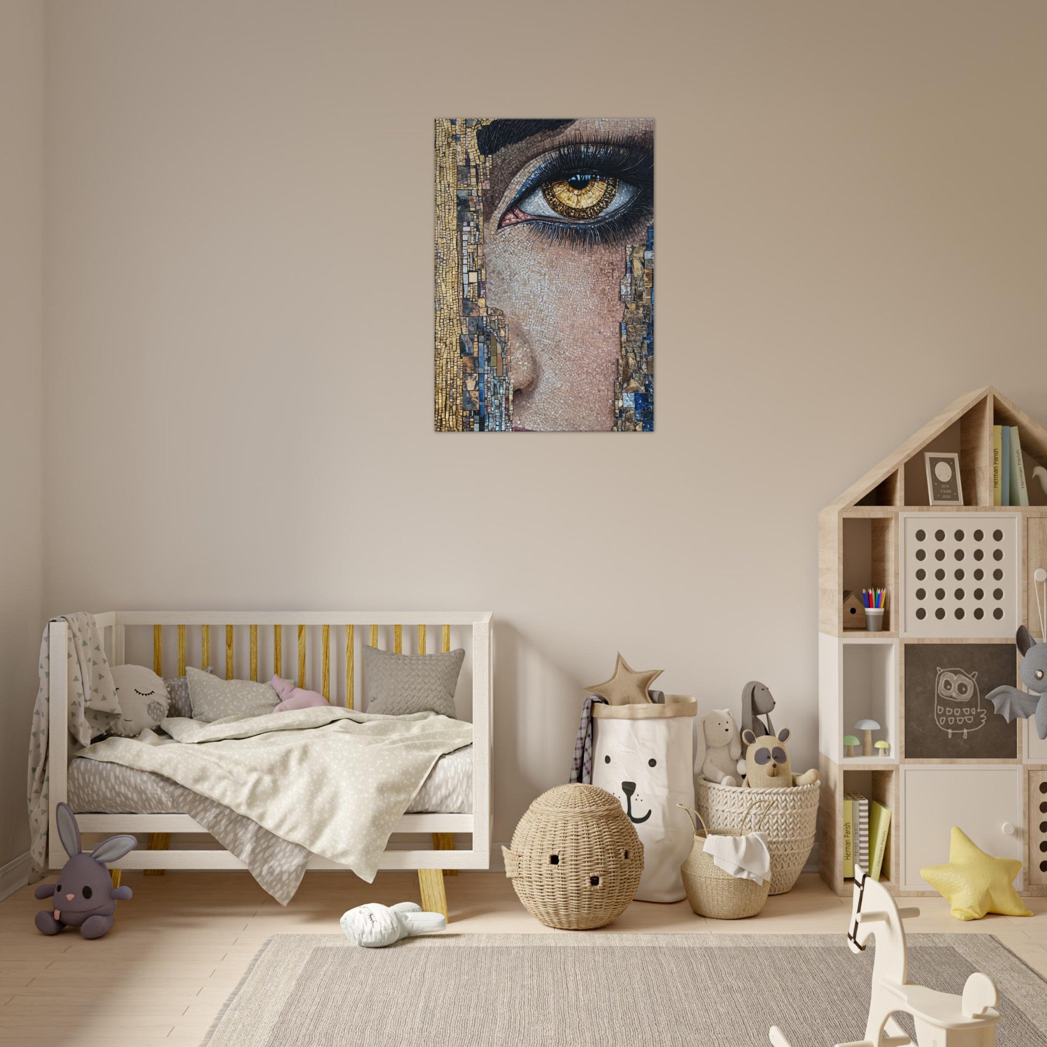 Canvas Portrait - The Oracles Forbidden Prophecy Byzantine Mosaic 6 - Shop Ai Art WebShop - Digital Art online Store