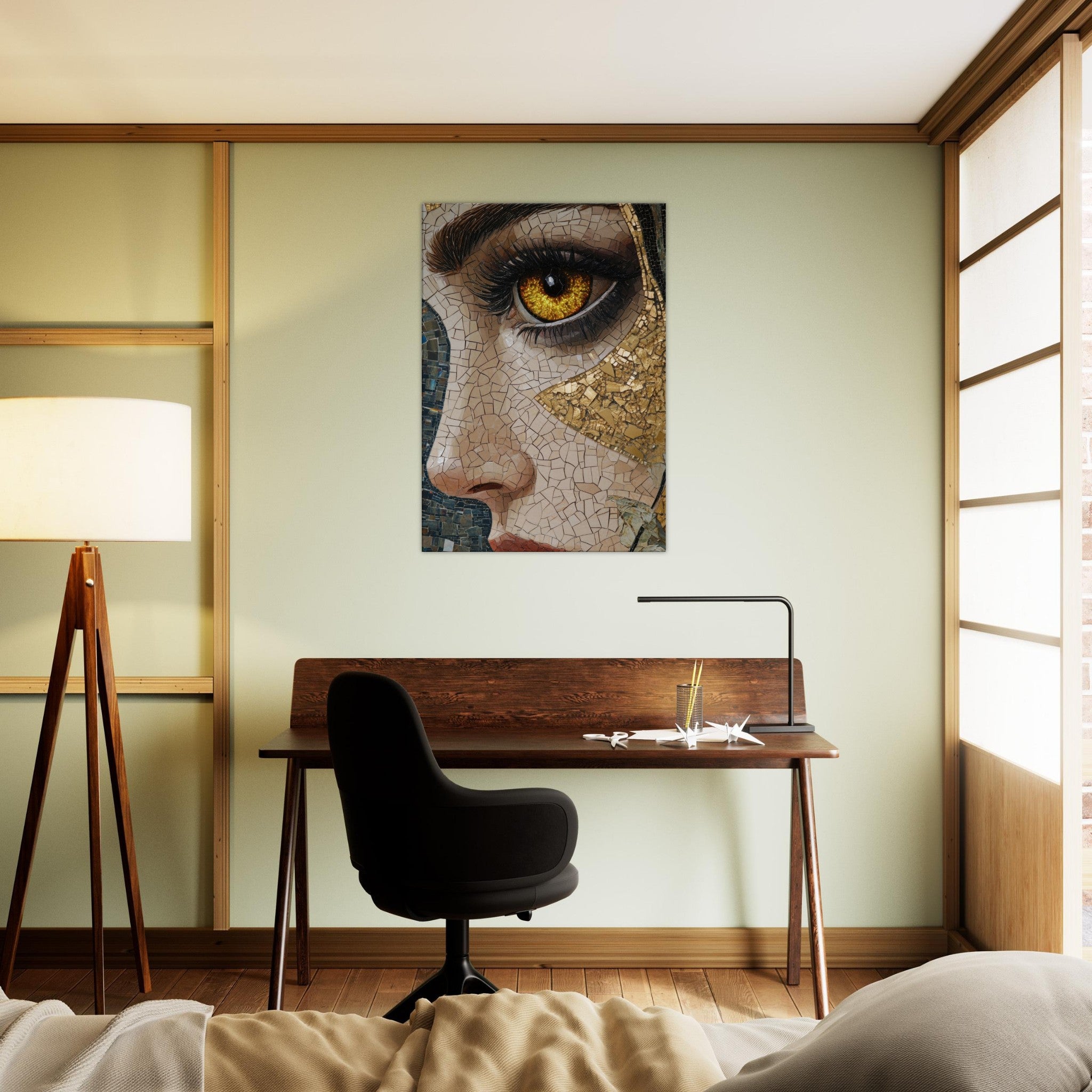 Canvas Portrait - The Oracles Forbidden Prophecy Byzantine Mosaic - Shop Ai Art WebShop - Digital Art online Store