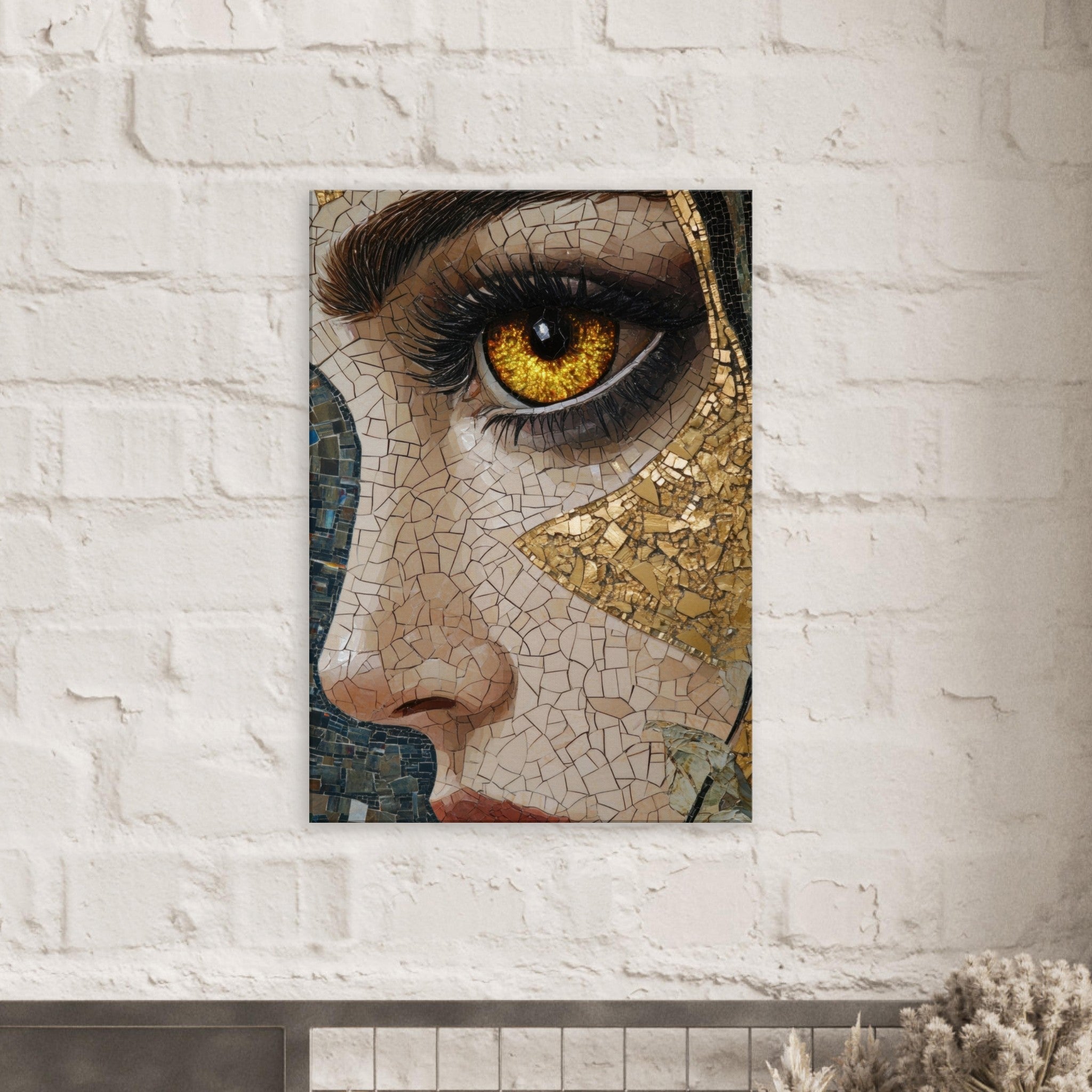 Canvas Portrait - The Oracles Forbidden Prophecy Byzantine Mosaic - Shop Ai Art WebShop - Digital Art online Store