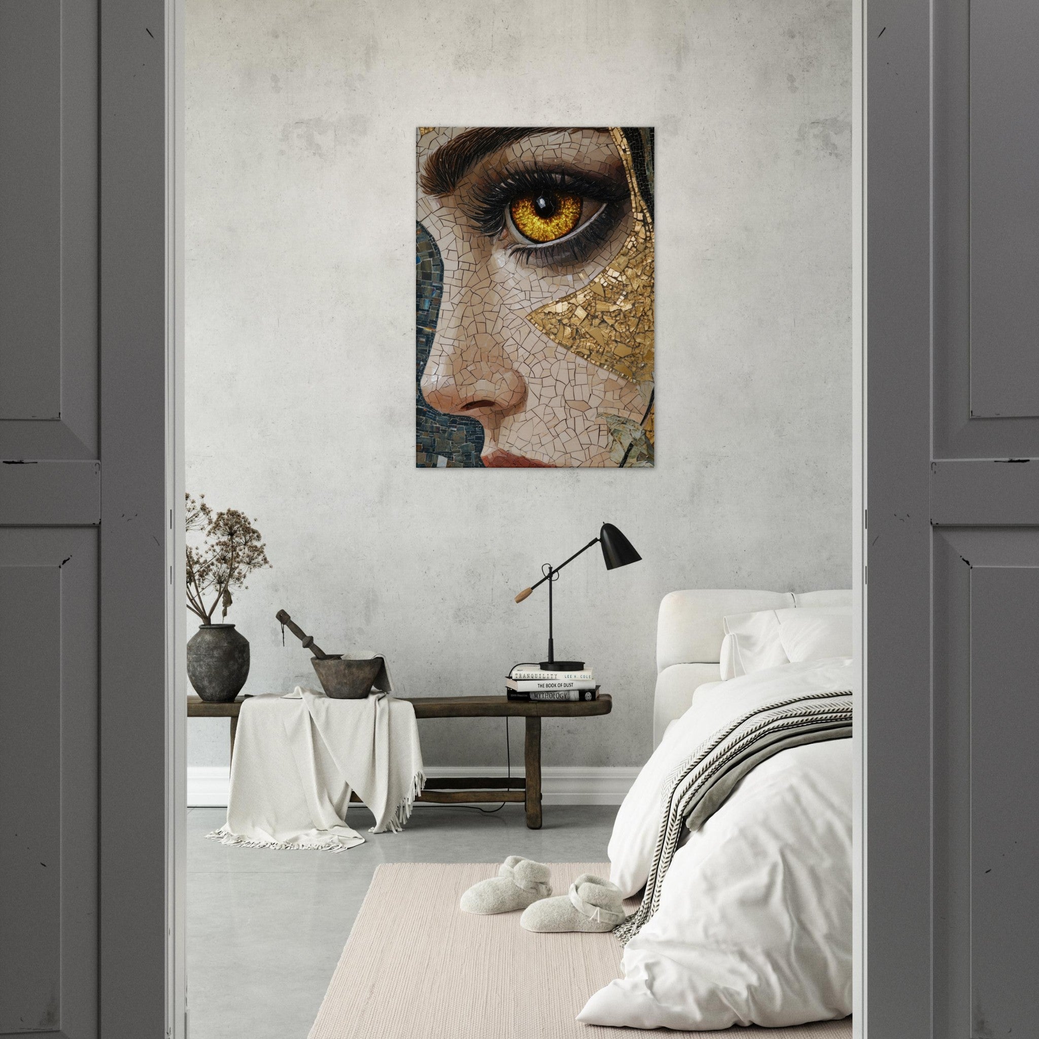 Canvas Portrait - The Oracles Forbidden Prophecy Byzantine Mosaic - Shop Ai Art WebShop - Digital Art online Store
