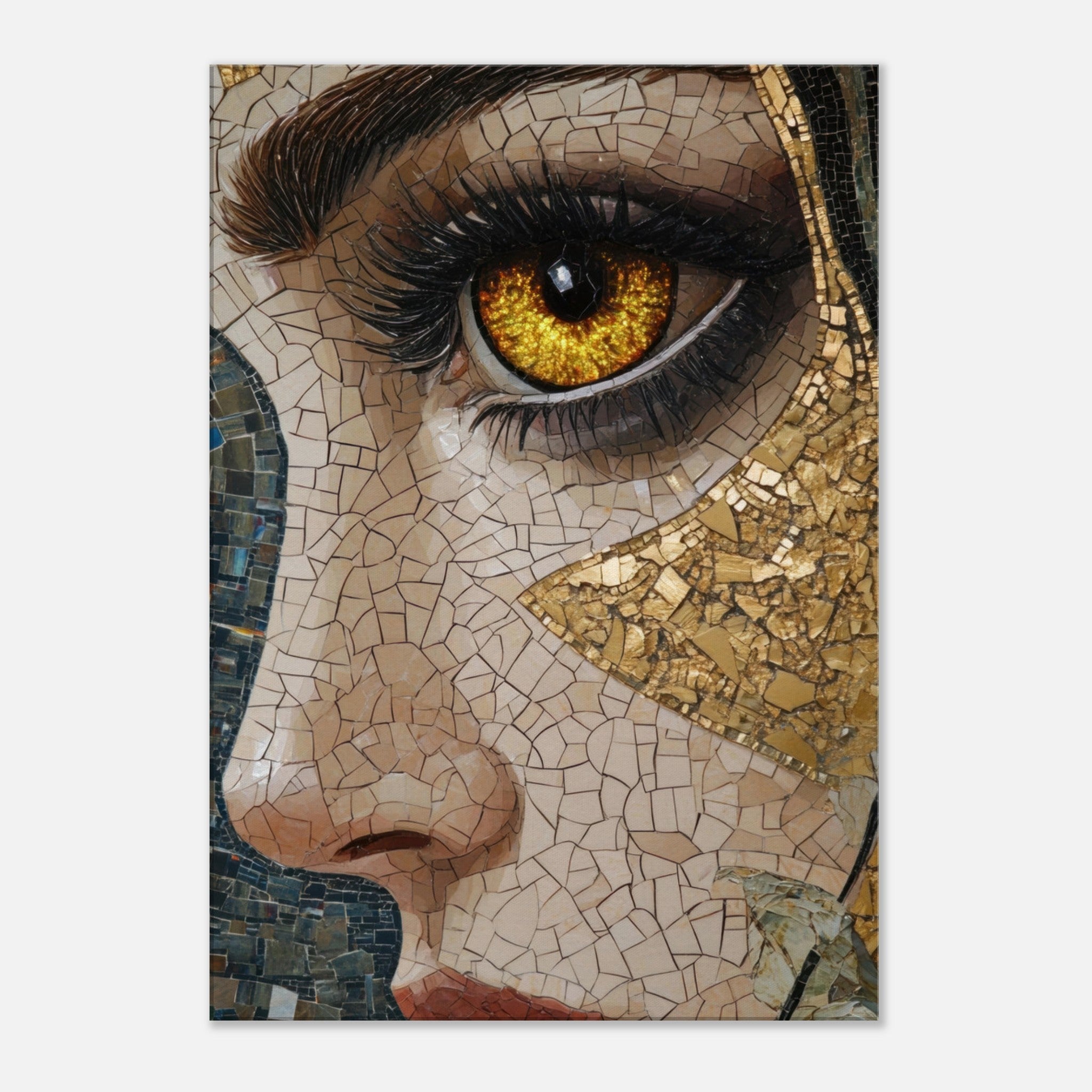Canvas Portrait - The Oracles Forbidden Prophecy Byzantine Mosaic - Shop Ai Art WebShop - Digital Art online Store