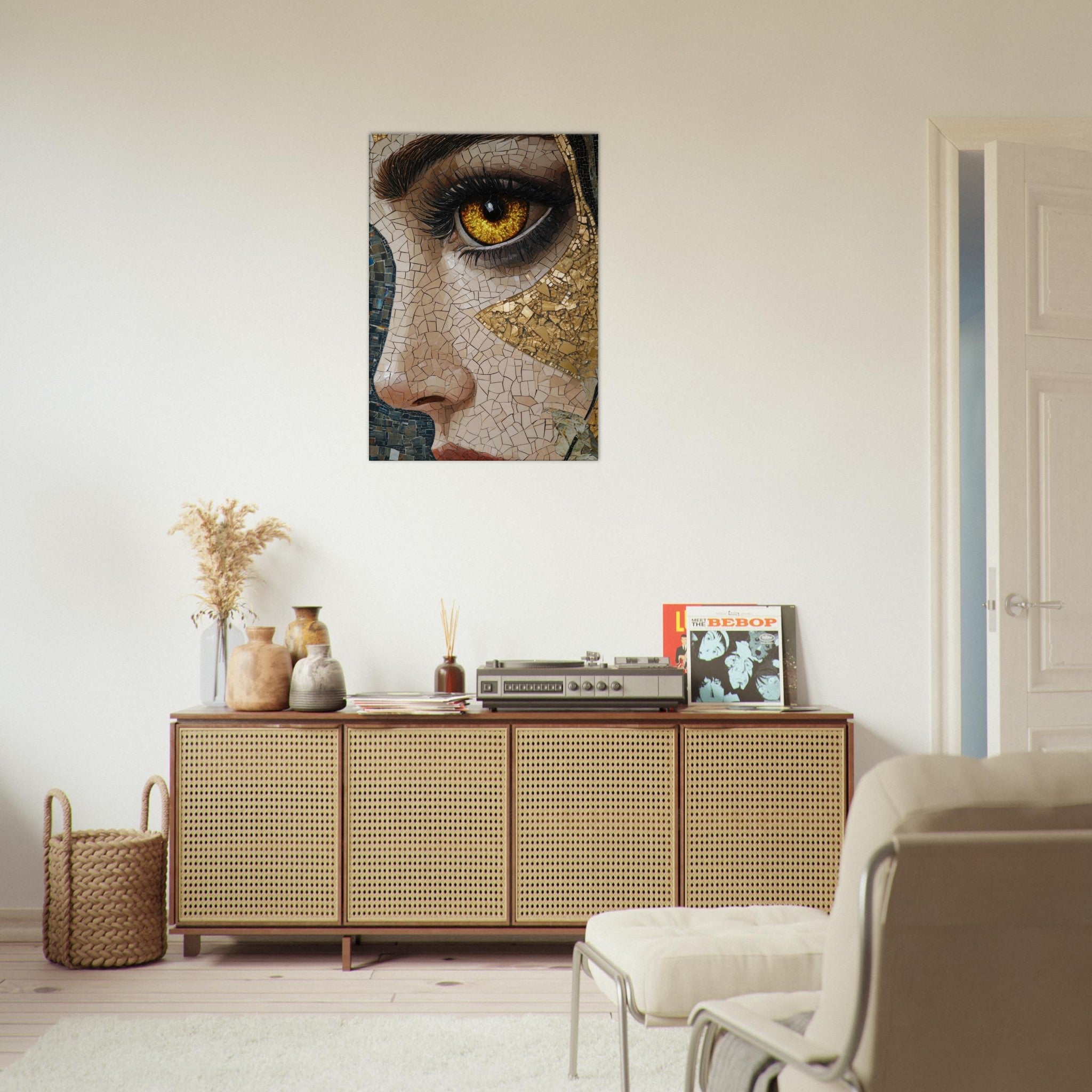 Canvas Portrait - The Oracles Forbidden Prophecy Byzantine Mosaic - Shop Ai Art WebShop - Digital Art online Store