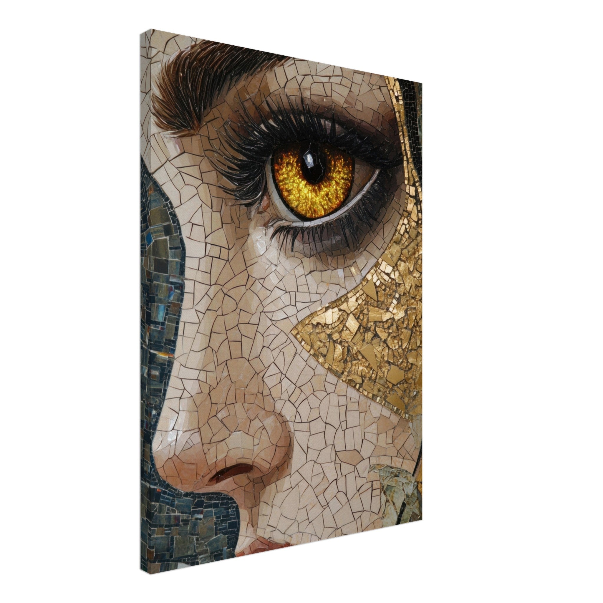 Canvas Portrait - The Oracles Forbidden Prophecy Byzantine Mosaic - Shop Ai Art WebShop - Digital Art online Store