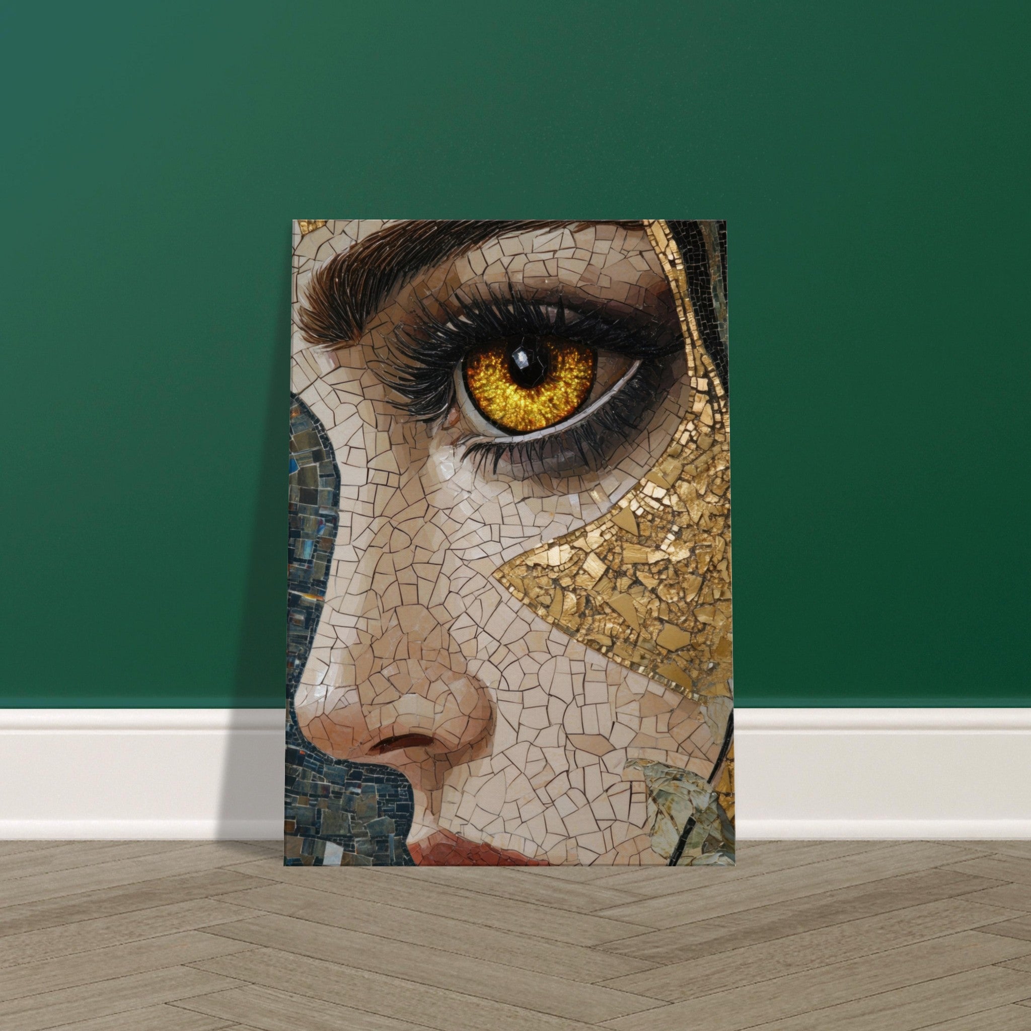 Canvas Portrait - The Oracles Forbidden Prophecy Byzantine Mosaic - Shop Ai Art WebShop - Digital Art online Store