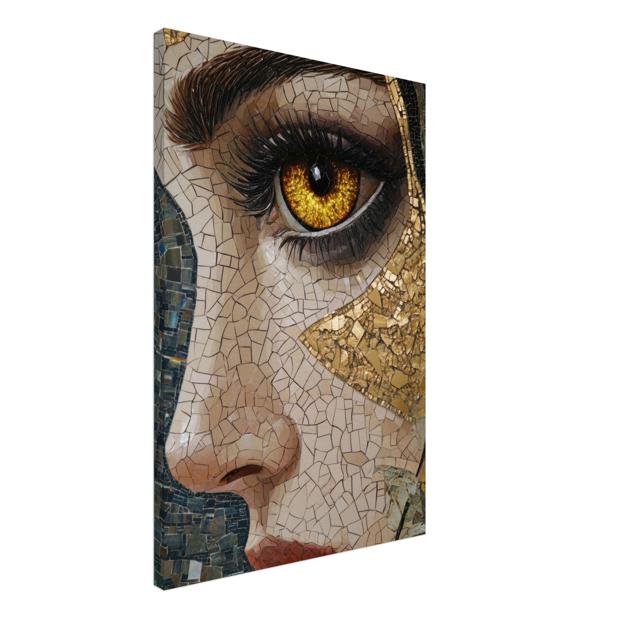Canvas Portrait - The Oracles Forbidden Prophecy Byzantine Mosaic - Shop Ai Art WebShop - Digital Art online Store