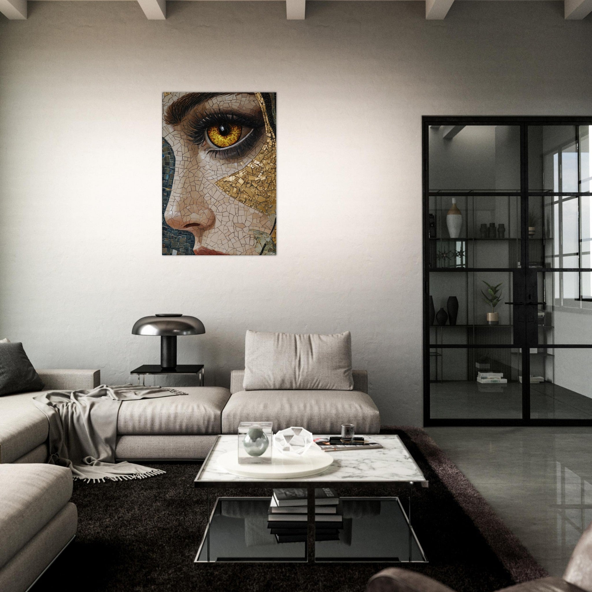 Canvas Portrait - The Oracles Forbidden Prophecy Byzantine Mosaic - Shop Ai Art WebShop - Digital Art online Store