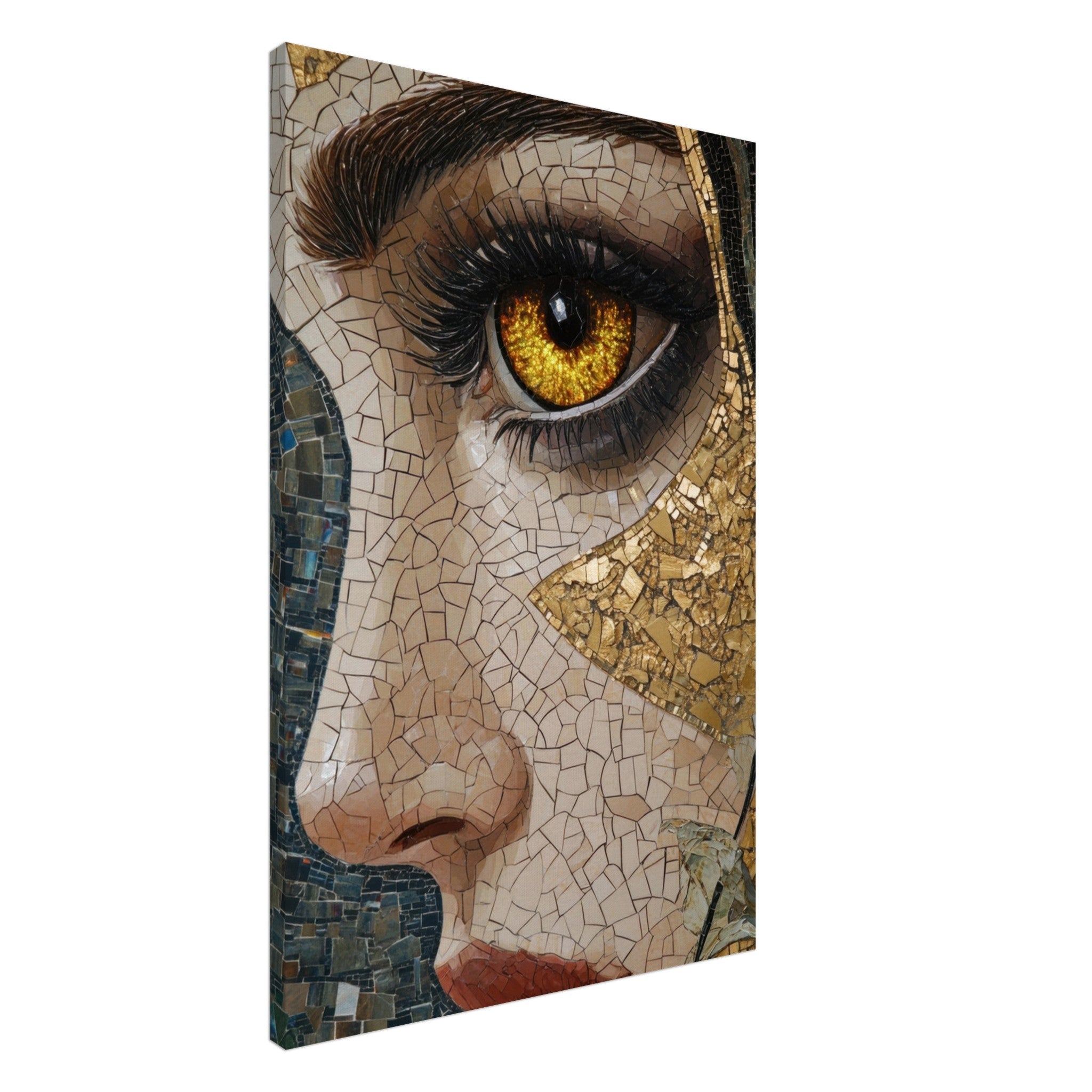 Canvas Portrait - The Oracles Forbidden Prophecy Byzantine Mosaic - Shop Ai Art WebShop - Digital Art online Store