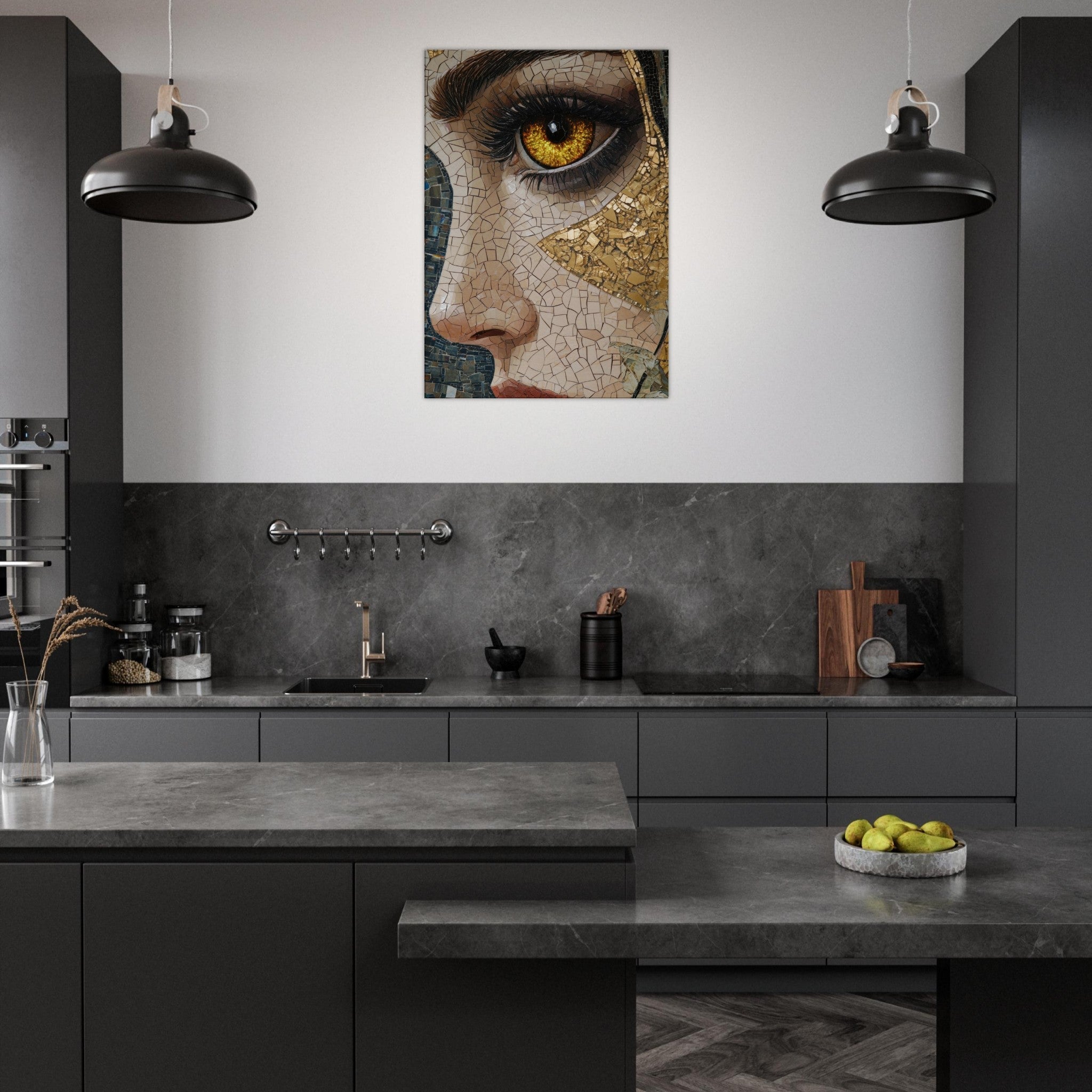 Canvas Portrait - The Oracles Forbidden Prophecy Byzantine Mosaic - Shop Ai Art WebShop - Digital Art online Store