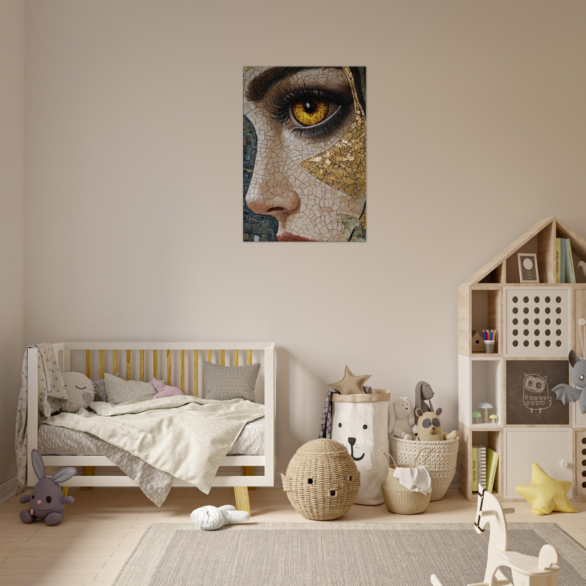 Canvas Portrait - The Oracles Forbidden Prophecy Byzantine Mosaic - Shop Ai Art WebShop - Digital Art online Store