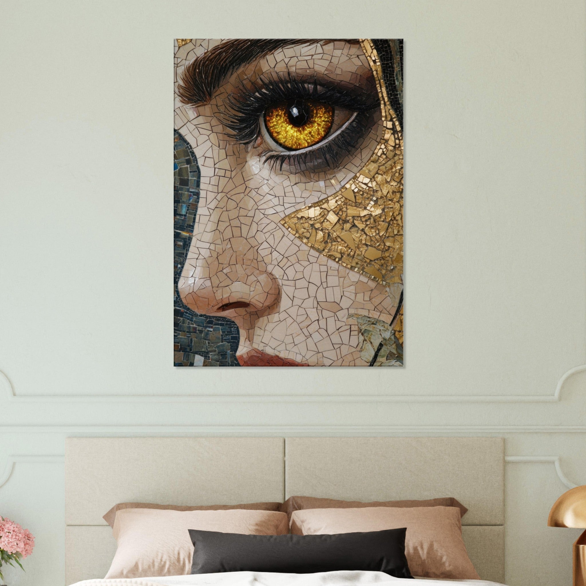 Canvas Portrait - The Oracles Forbidden Prophecy Byzantine Mosaic - Shop Ai Art WebShop - Digital Art online Store