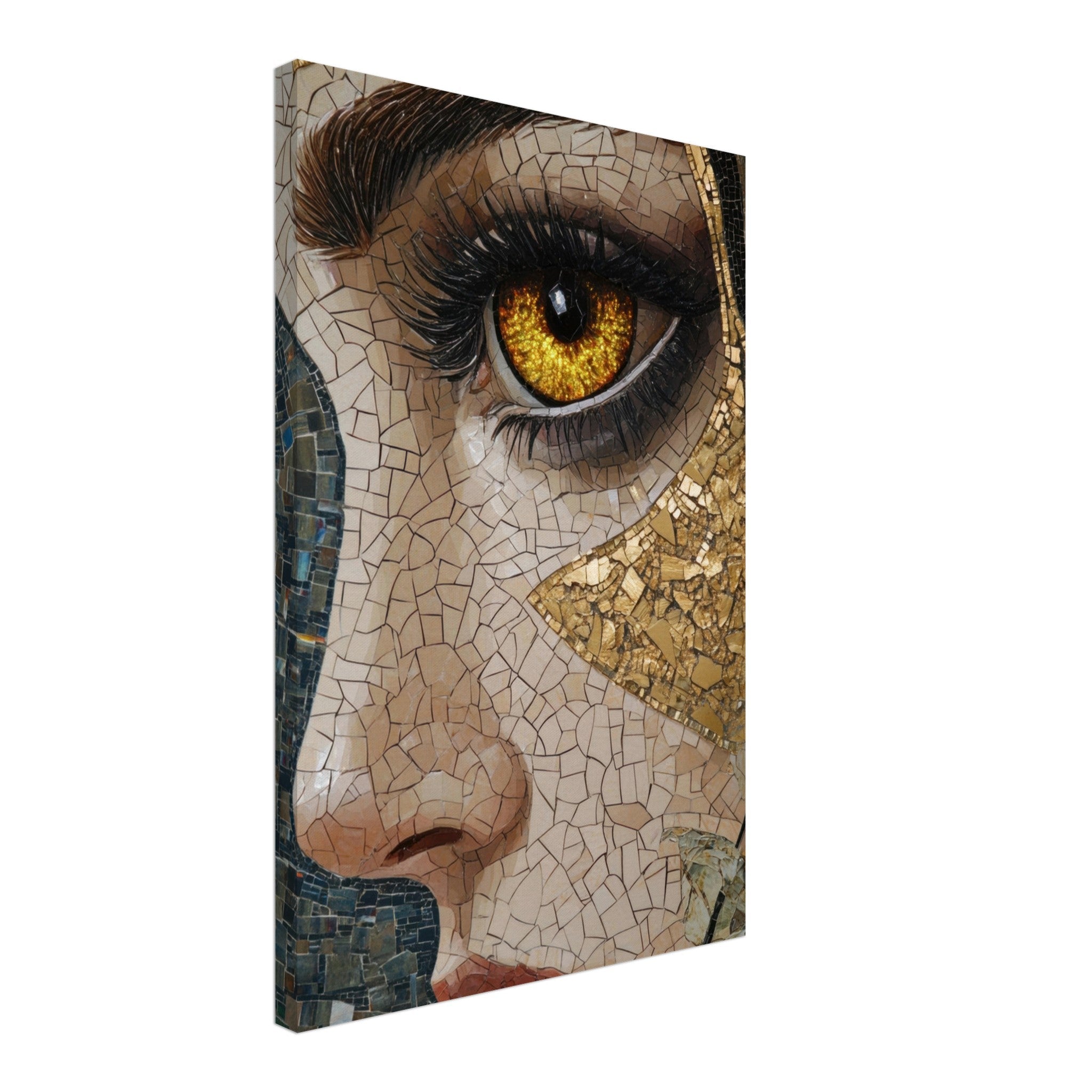 Canvas Portrait - The Oracles Forbidden Prophecy Byzantine Mosaic - Shop Ai Art WebShop - Digital Art online Store
