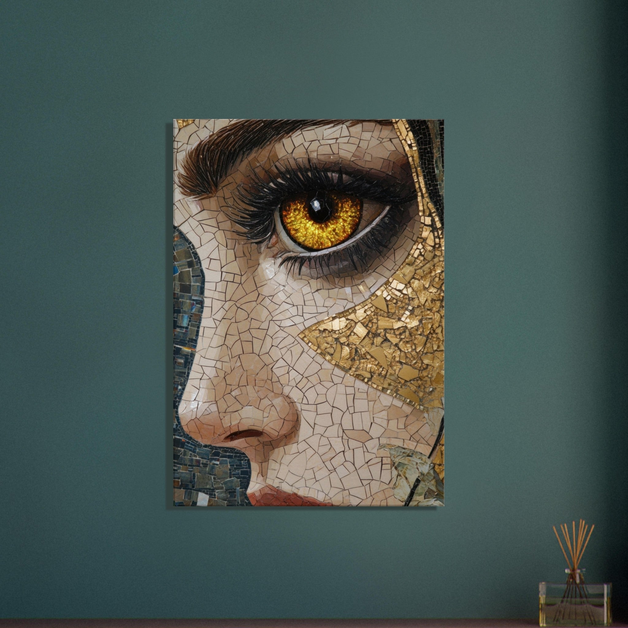 Canvas Portrait - The Oracles Forbidden Prophecy Byzantine Mosaic - Shop Ai Art WebShop - Digital Art online Store