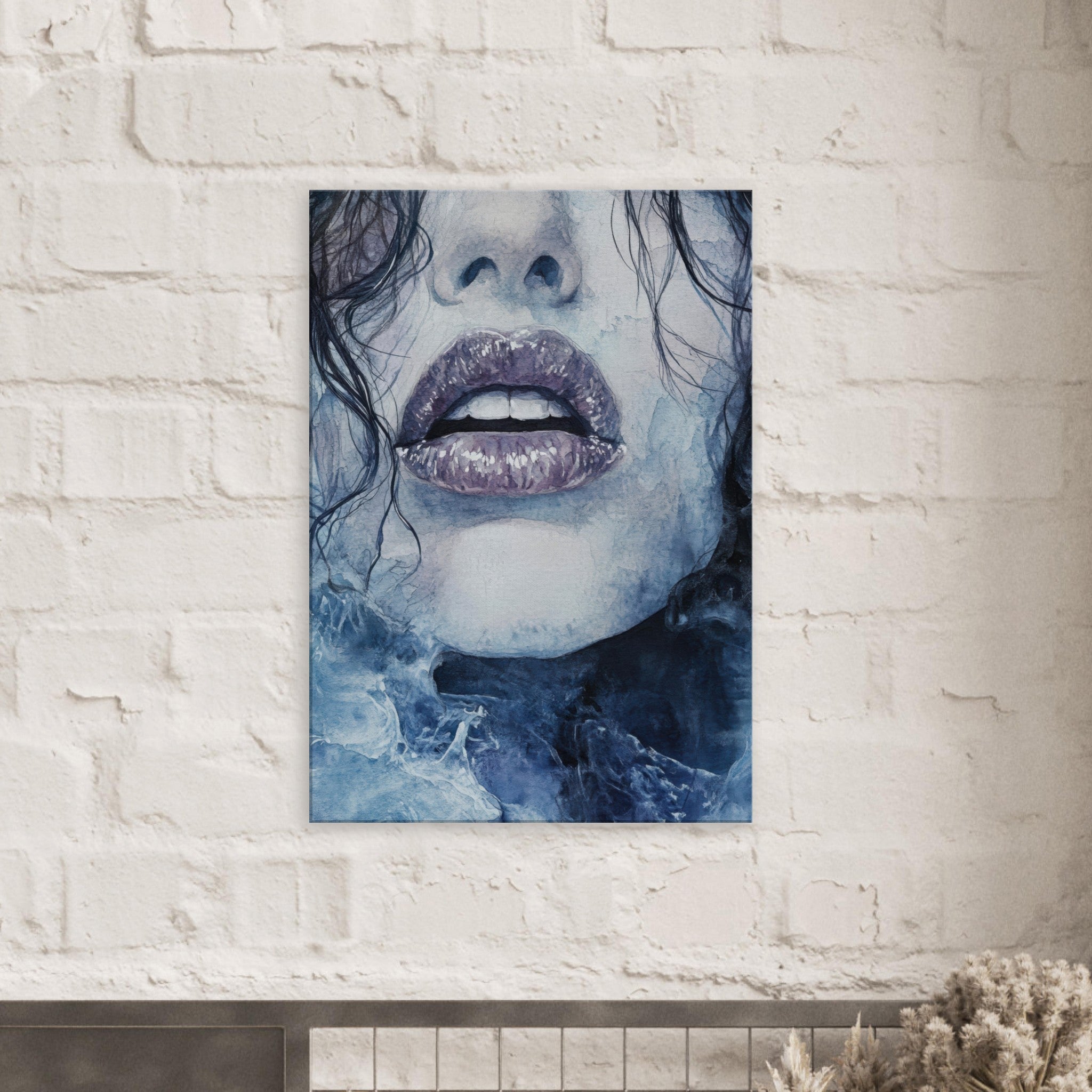Canvas Portrait - The Sirens Lament Gothic Watercolor Extreme Los 4 - Ai Art Force