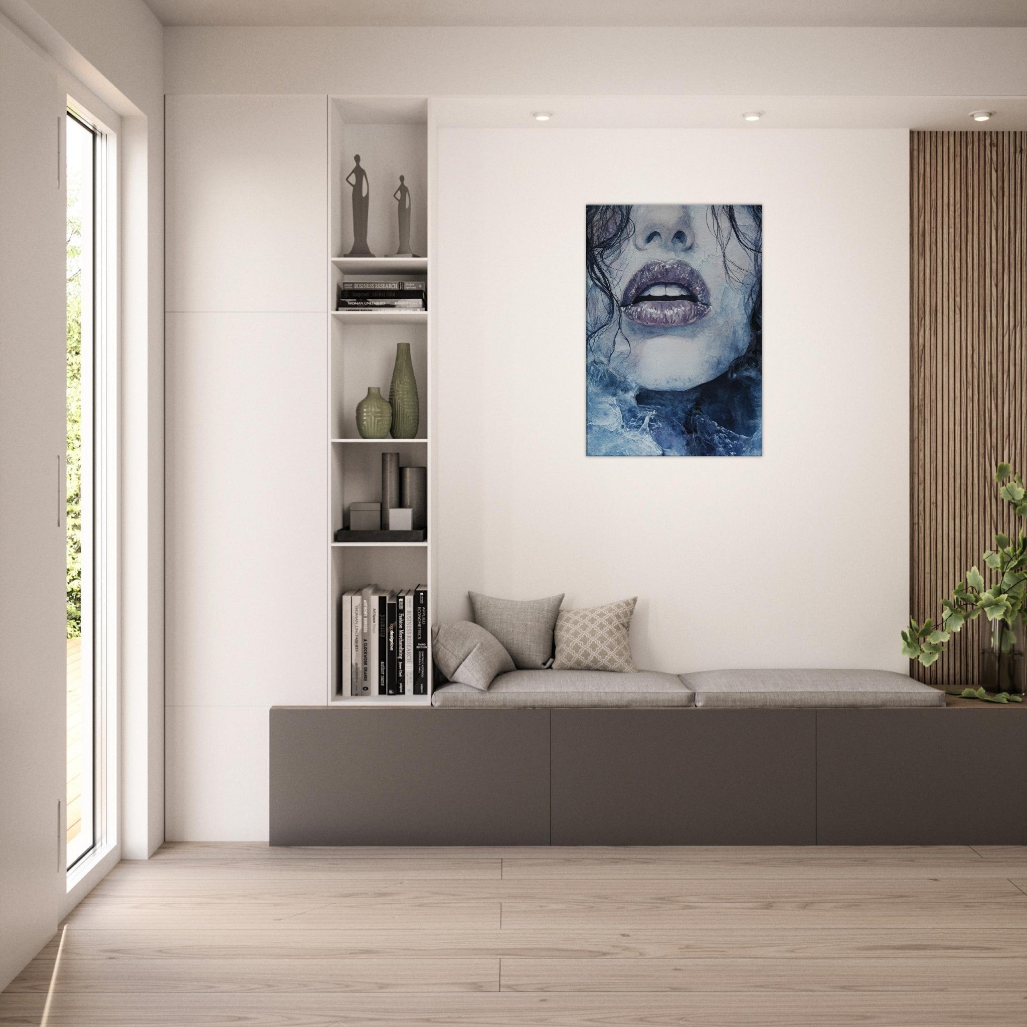 Canvas Portrait - The Sirens Lament Gothic Watercolor Extreme Los 4 - Ai Art Force