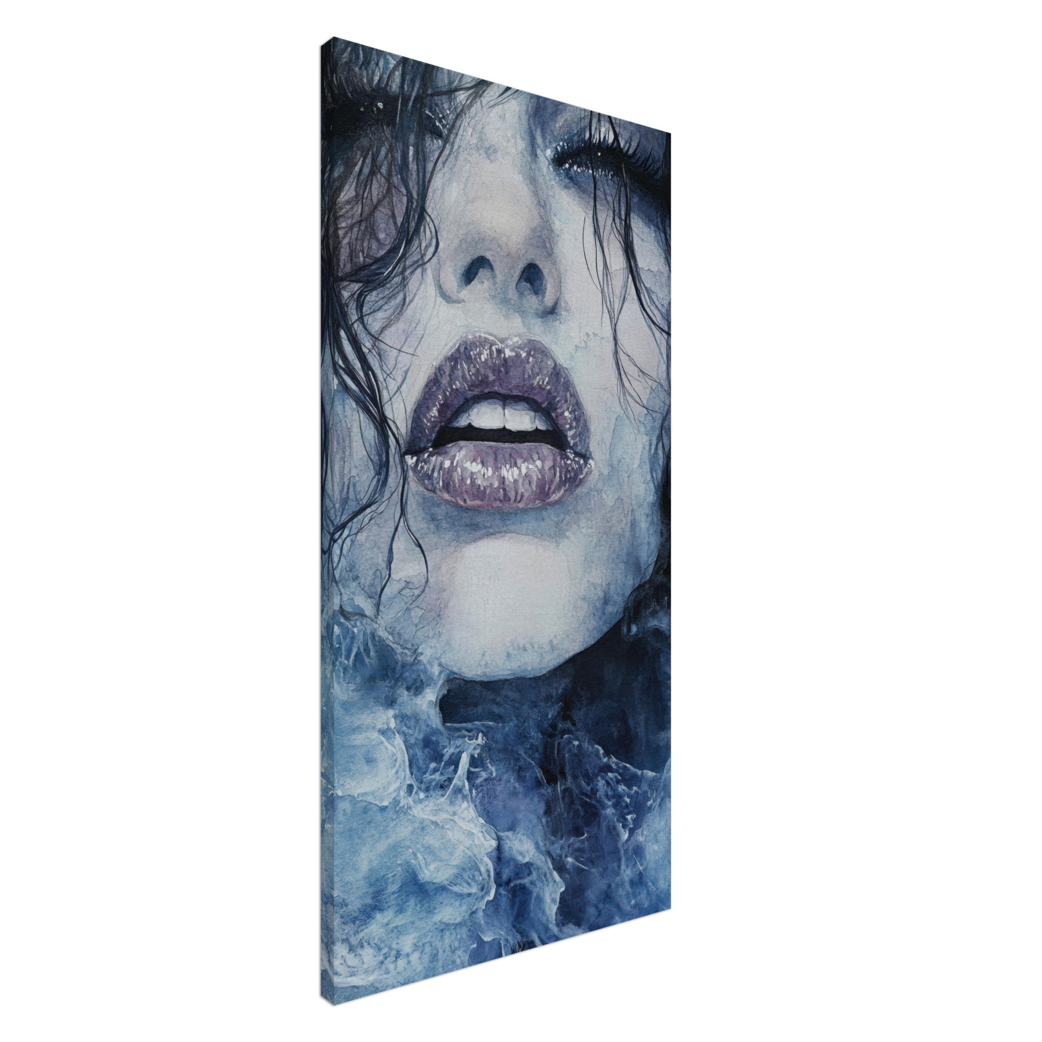 Canvas Portrait - The Sirens Lament Gothic Watercolor Extreme Los 4 - Shop Ai Art WebShop - Digital Art online Store