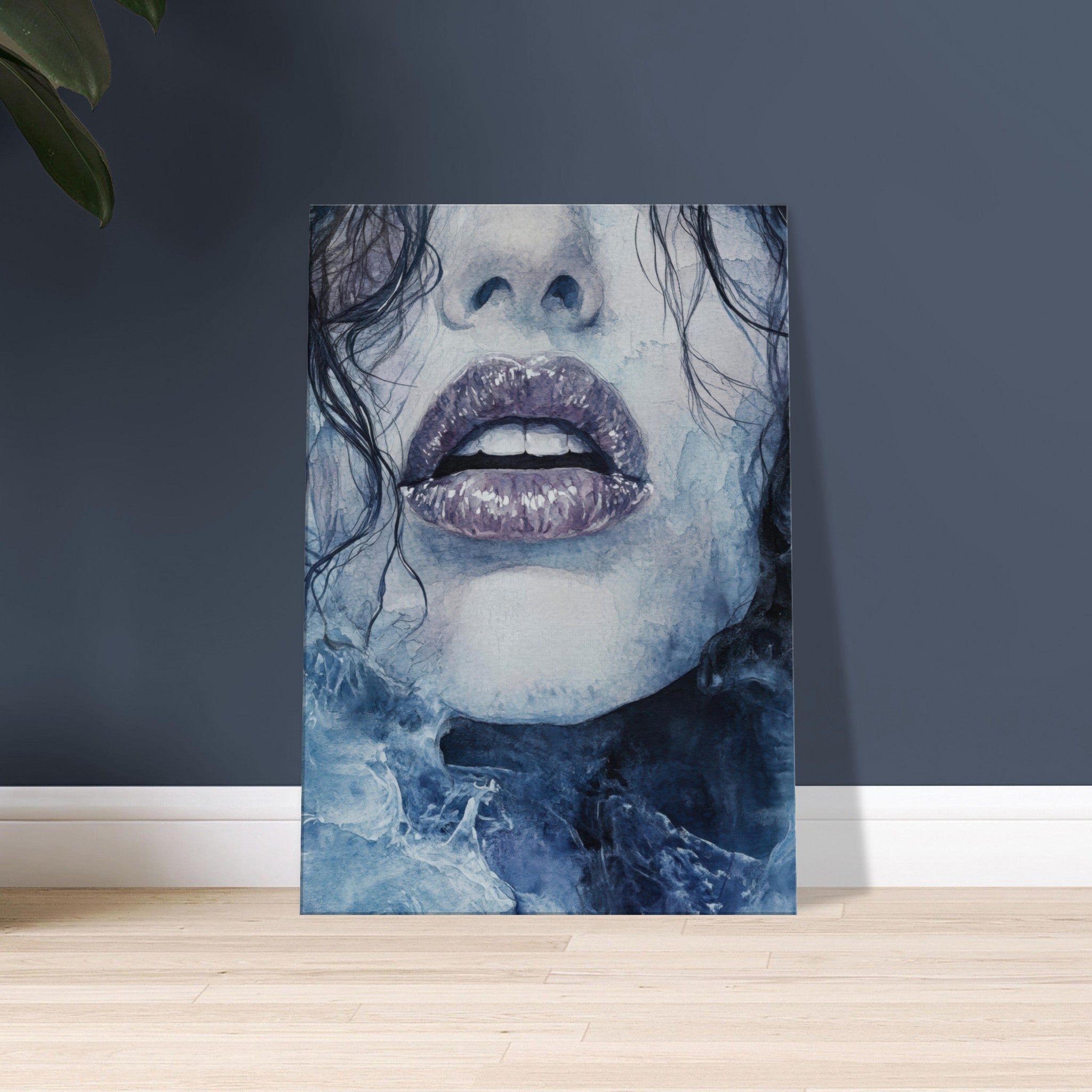 Canvas Portrait - The Sirens Lament Gothic Watercolor Extreme Los 4 - Shop Ai Art WebShop - Digital Art online Store
