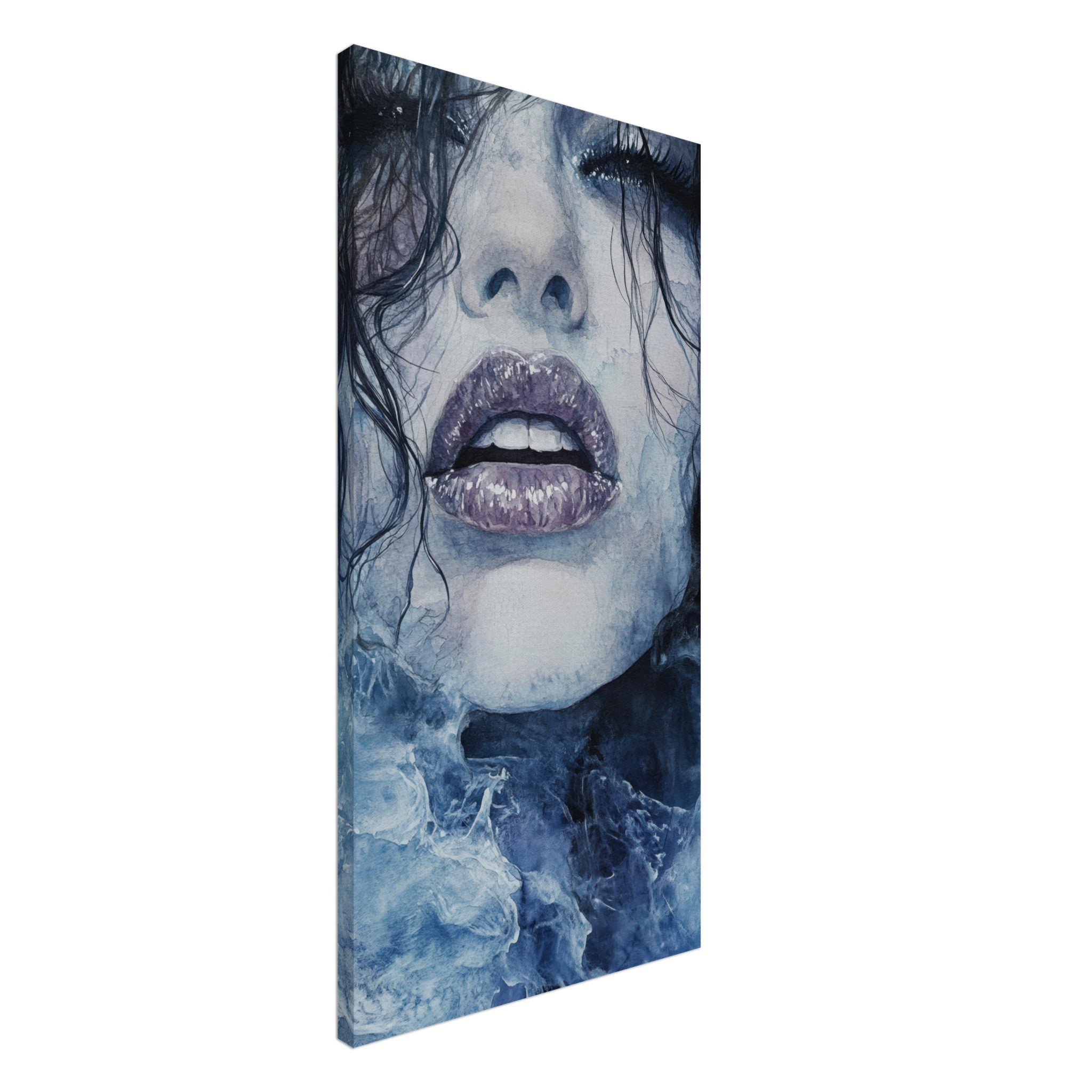 Canvas Portrait - The Sirens Lament Gothic Watercolor Extreme Los 4 - Shop Ai Art WebShop - Digital Art online Store