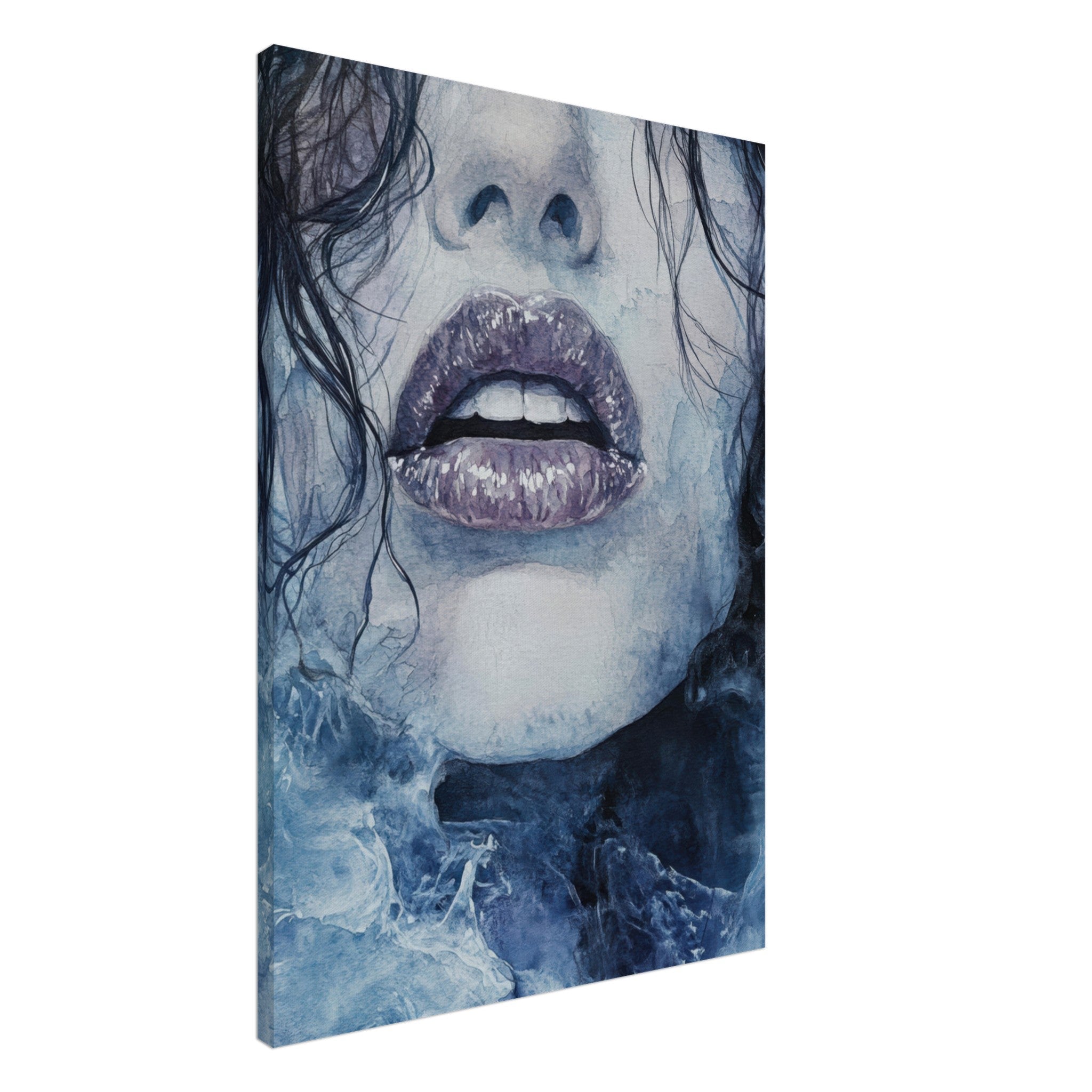 Canvas Portrait - The Sirens Lament Gothic Watercolor Extreme Los 4 - Shop Ai Art WebShop - Digital Art online Store