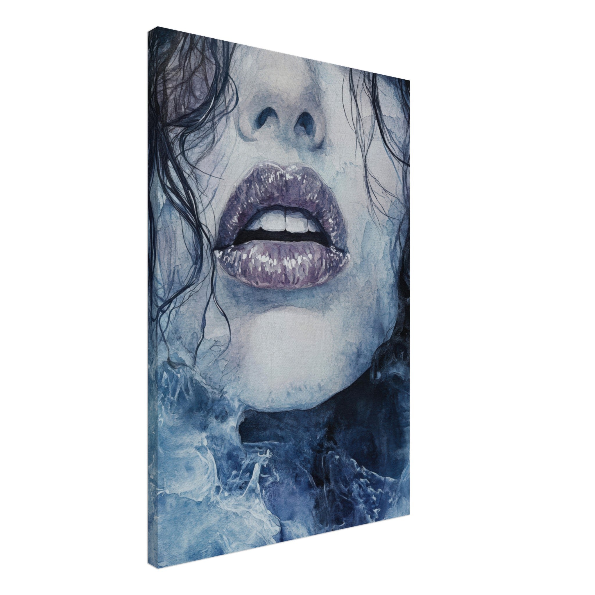 Canvas Portrait - The Sirens Lament Gothic Watercolor Extreme Los 4 - Shop Ai Art WebShop - Digital Art online Store