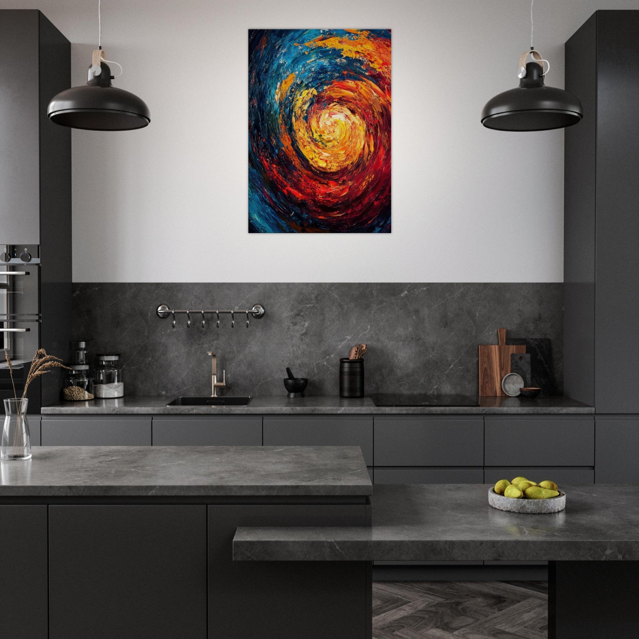 Canvas Portrait - Vortex of Emotions A swirling fusion of vagrant - Shop Ai Art WebShop - Digital Art online Store