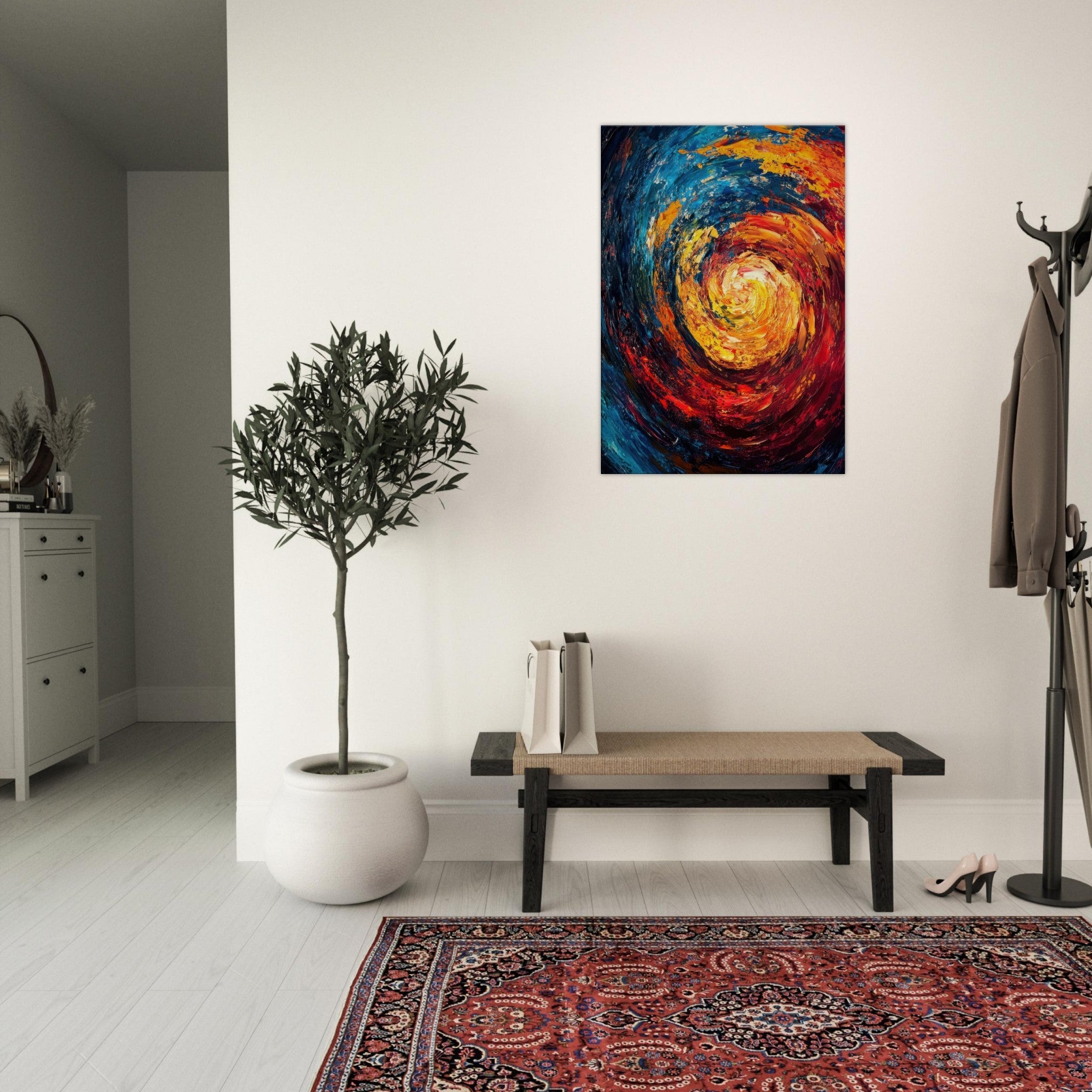 Canvas Portrait - Vortex of Emotions A swirling fusion of vagrant - Shop Ai Art WebShop - Digital Art online Store