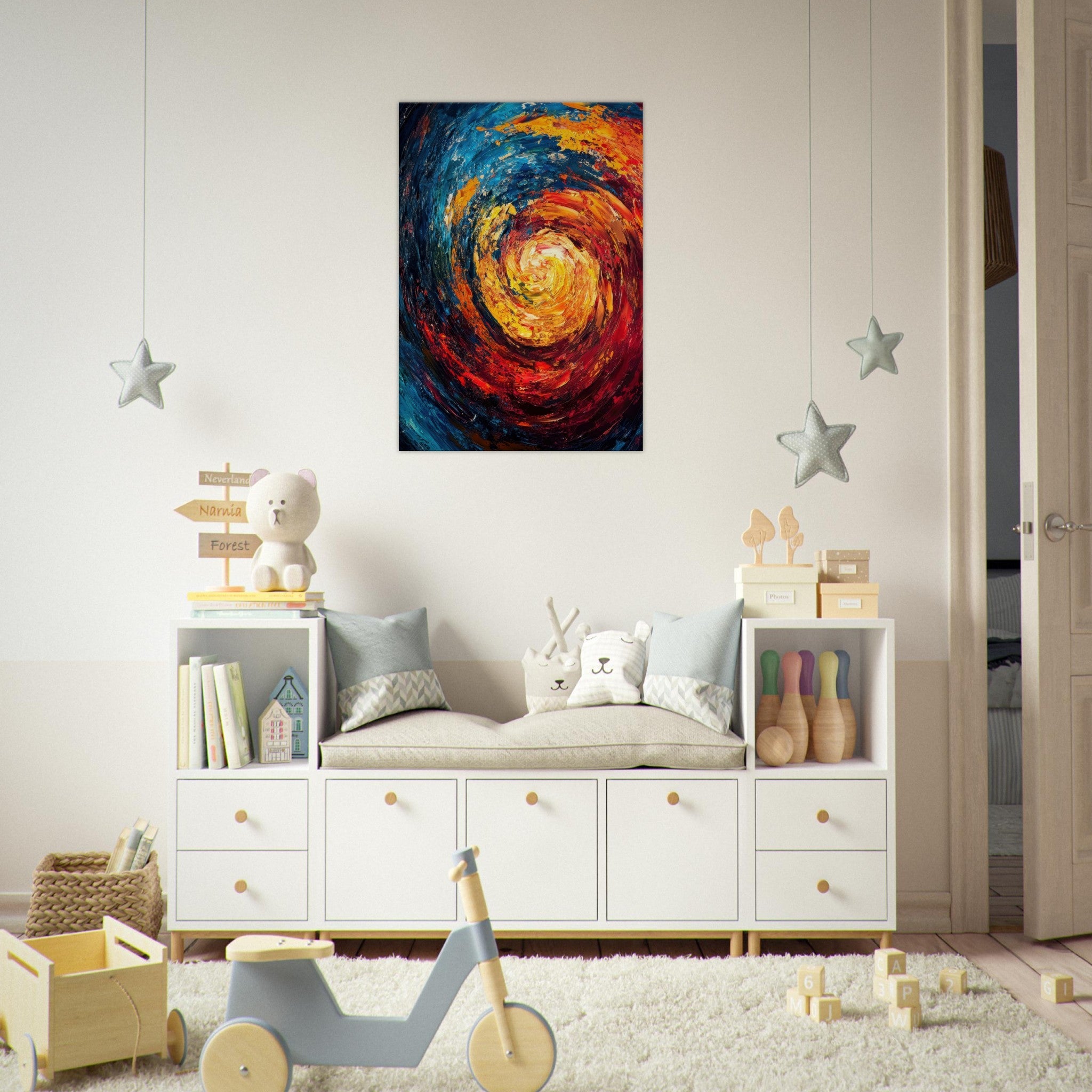 Canvas Portrait - Vortex of Emotions A swirling fusion of vagrant - Shop Ai Art WebShop - Digital Art online Store