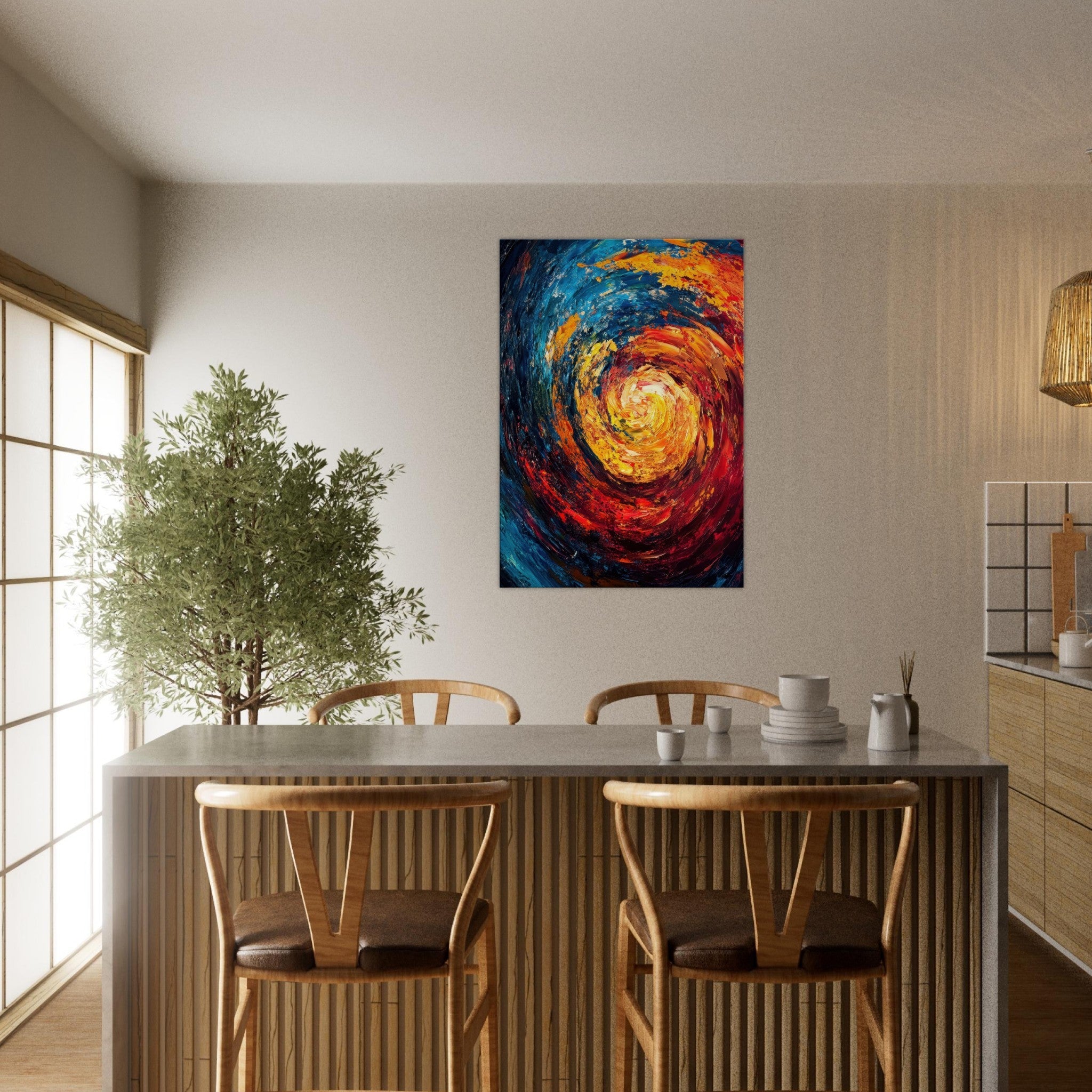 Canvas Portrait - Vortex of Emotions A swirling fusion of vagrant - Shop Ai Art WebShop - Digital Art online Store