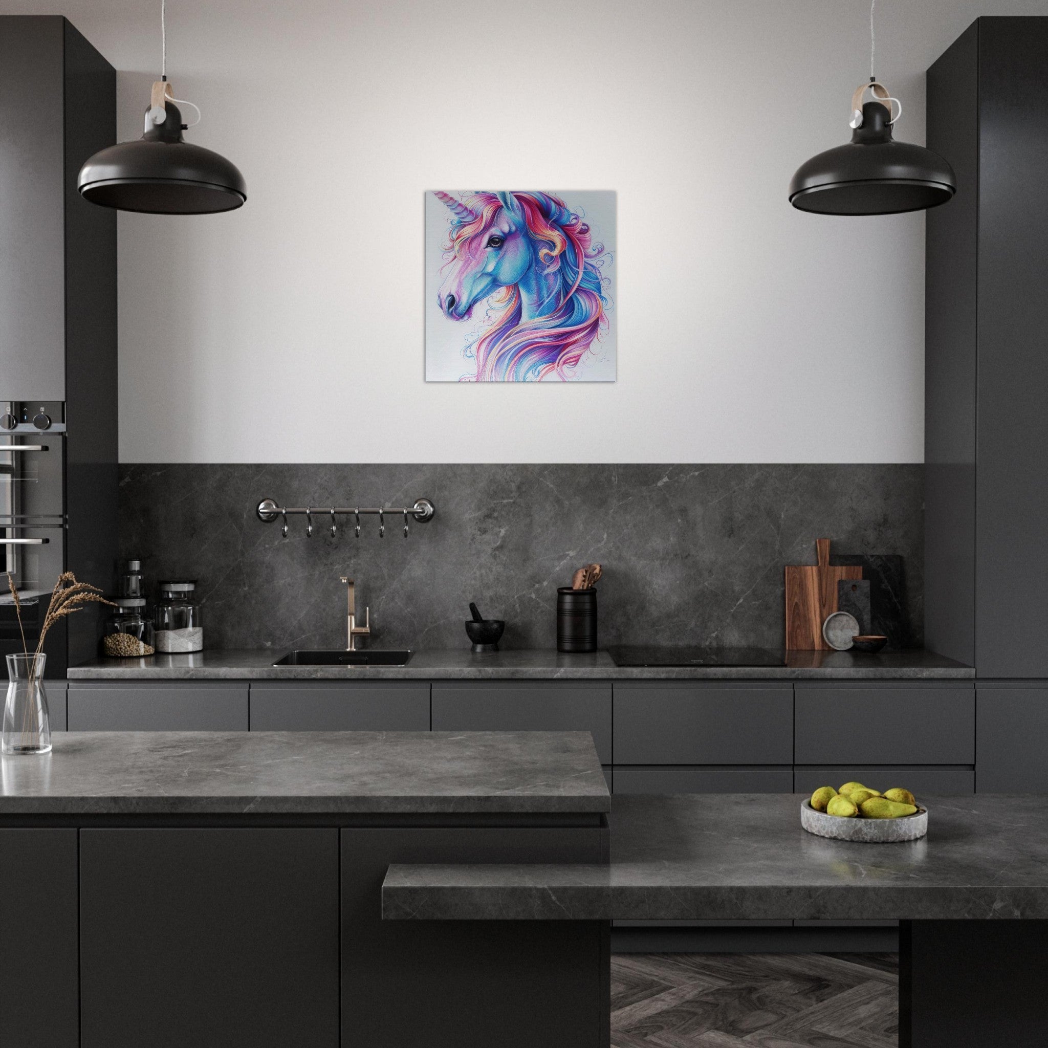 Canvas Square - Children Kids Room Art Unicorn Fantasy 2 - Shop Ai Art WebShop - Digital Art online Store