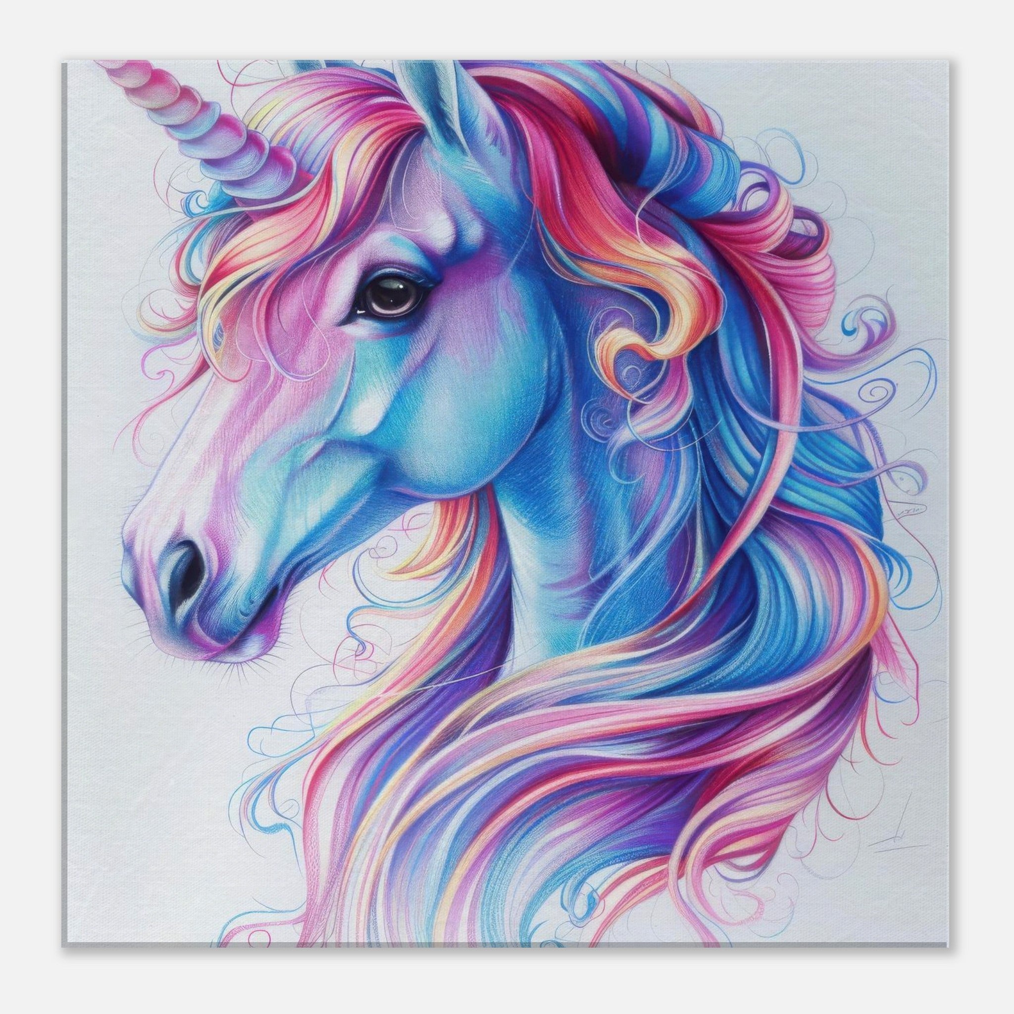 Canvas Square - Children Kids Room Art Unicorn Fantasy 2 - Shop Ai Art WebShop - Digital Art online Store