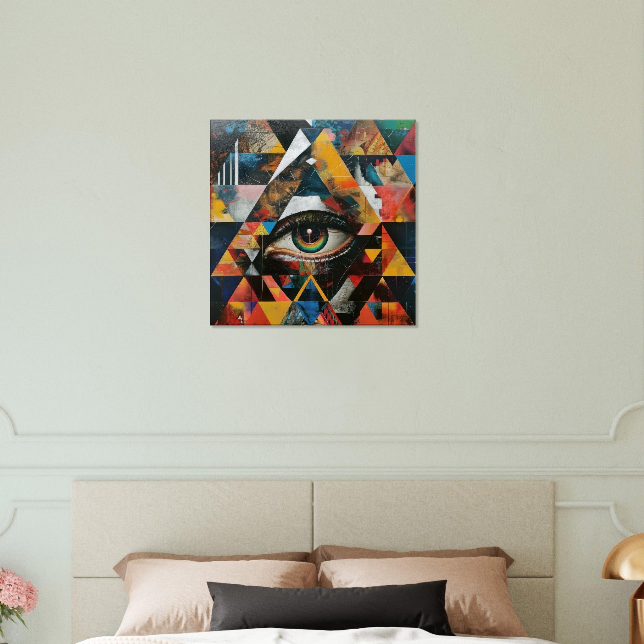 Canvas Square - Eye of horus abstract style 6 - Shop Ai Art WebShop - Digital Art online Store