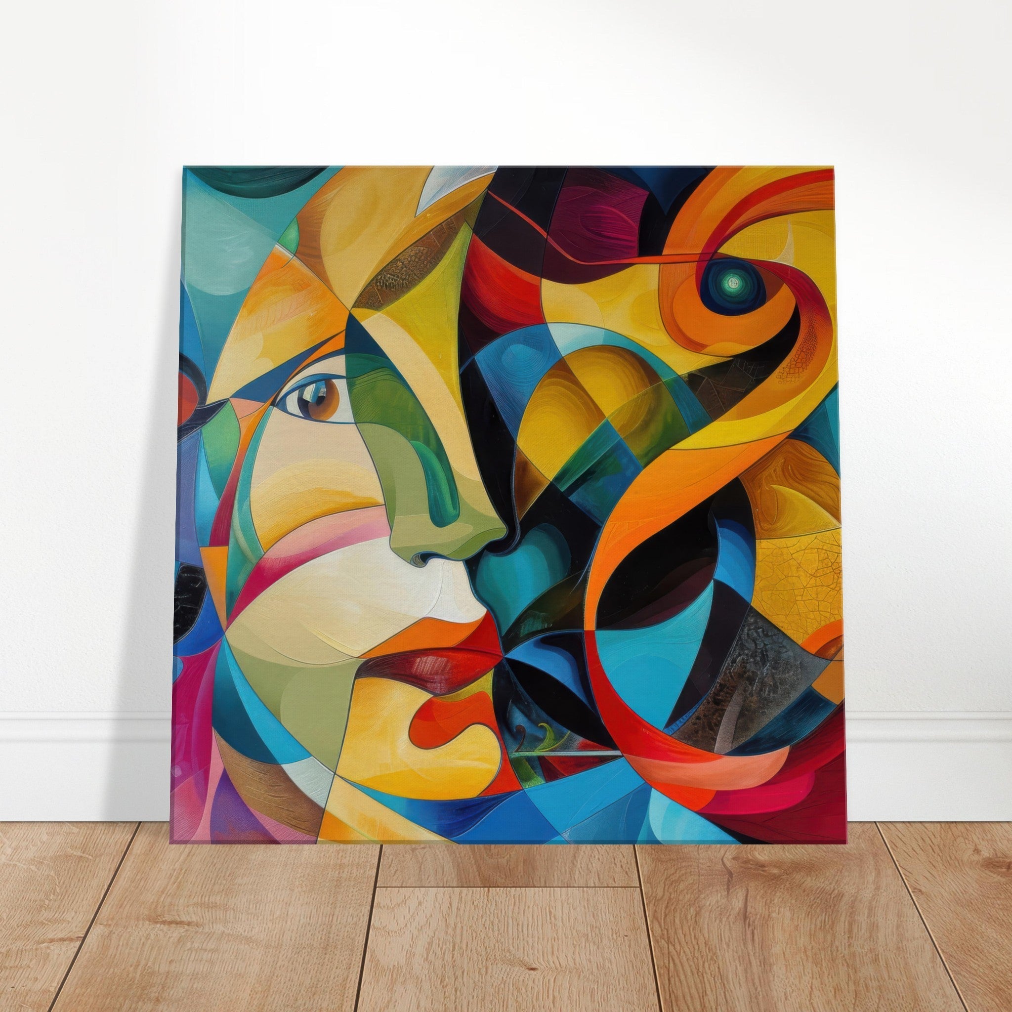 Canvas Square - Face of the moon abstract art style - Shop Ai Art WebShop - Digital Art online Store