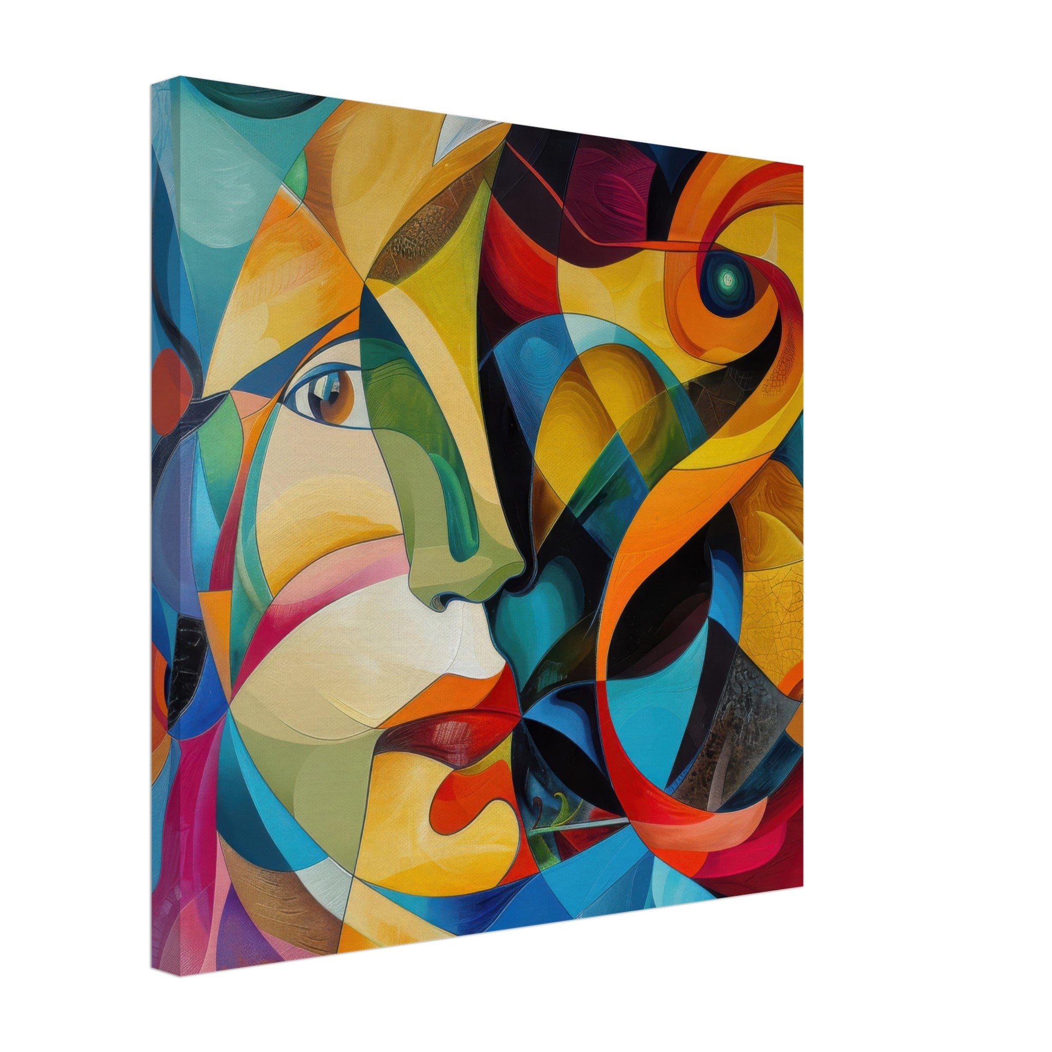 Canvas Square - Face of the moon abstract art style - Shop Ai Art WebShop - Digital Art online Store