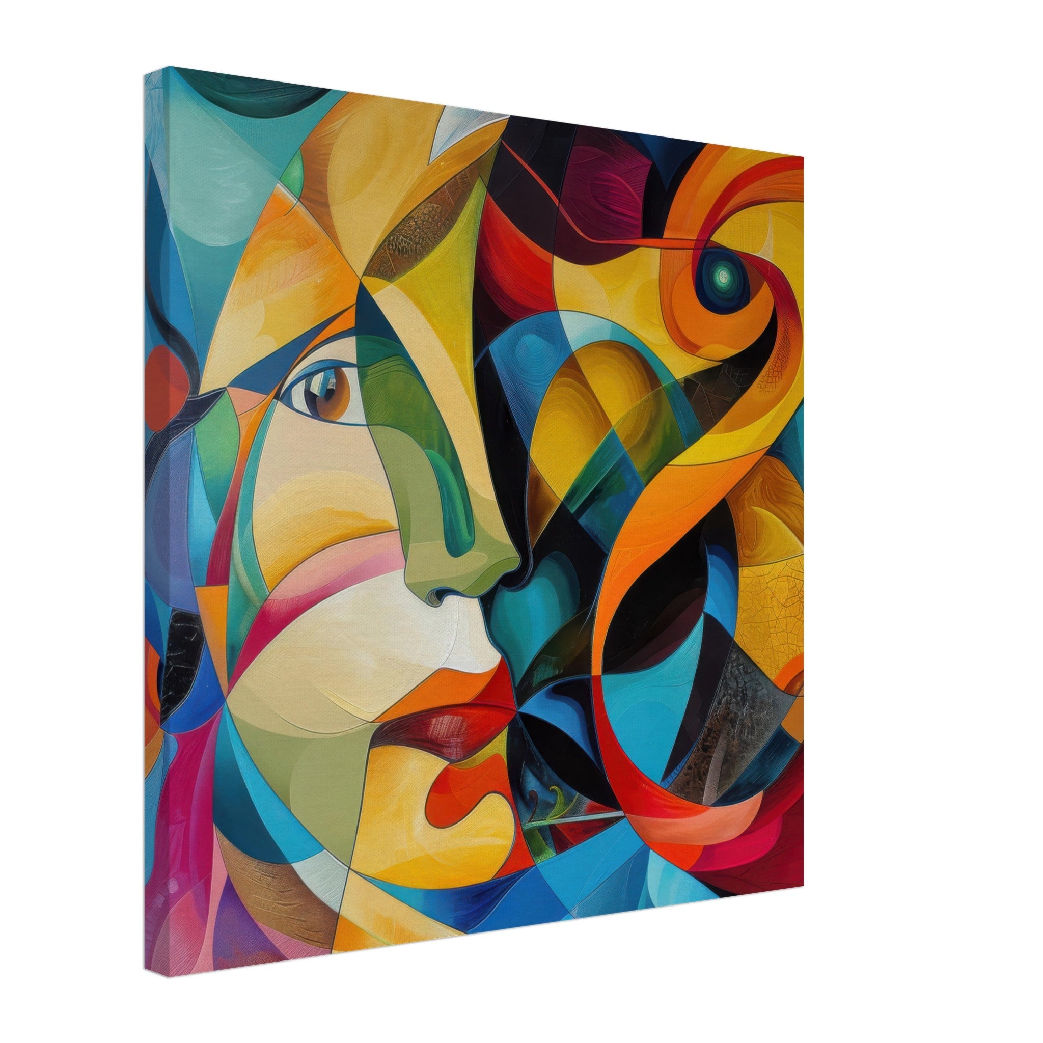 Canvas Square - Face of the moon abstract art style - Shop Ai Art WebShop - Digital Art online Store