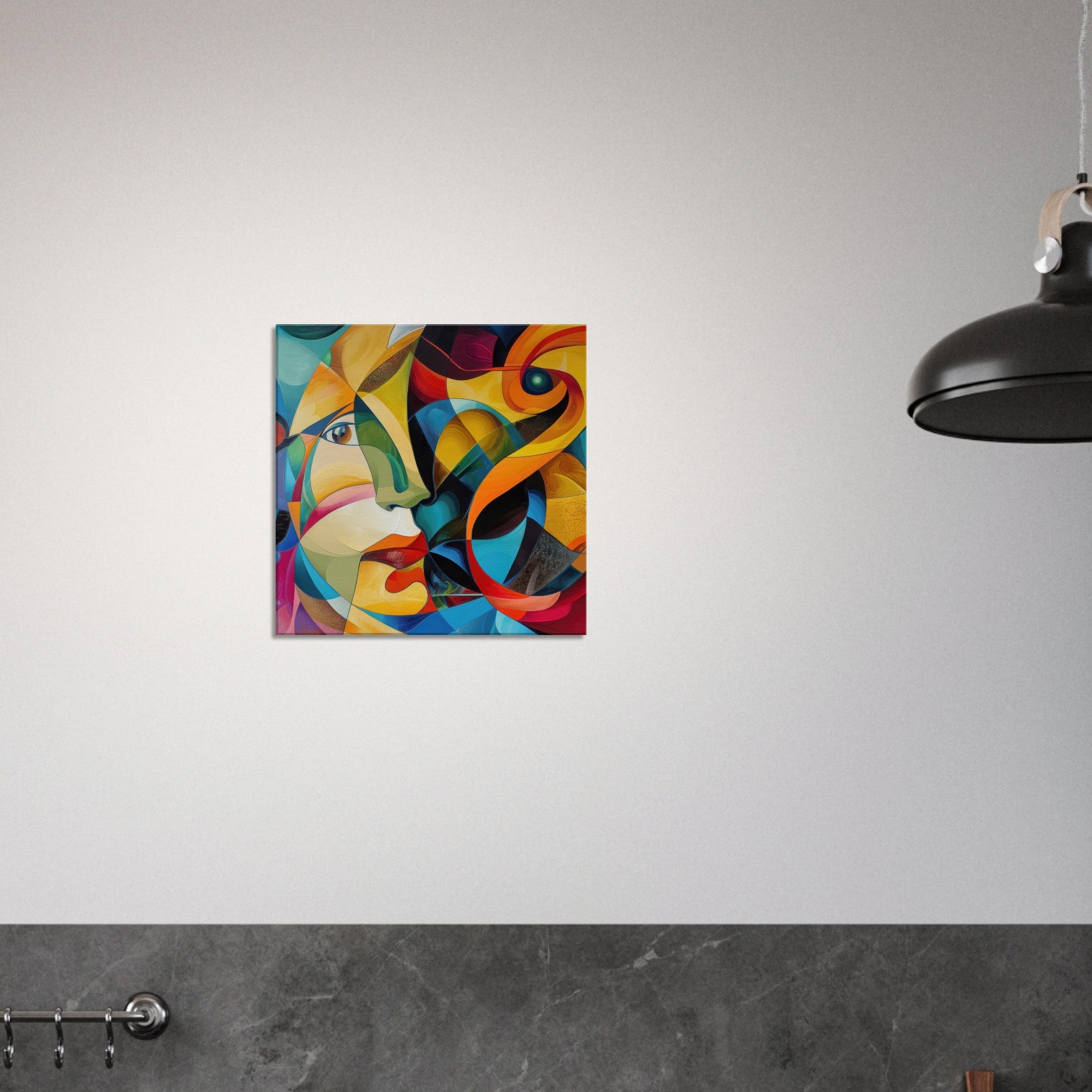 Canvas Square - Face of the moon abstract art style - Shop Ai Art WebShop - Digital Art online Store