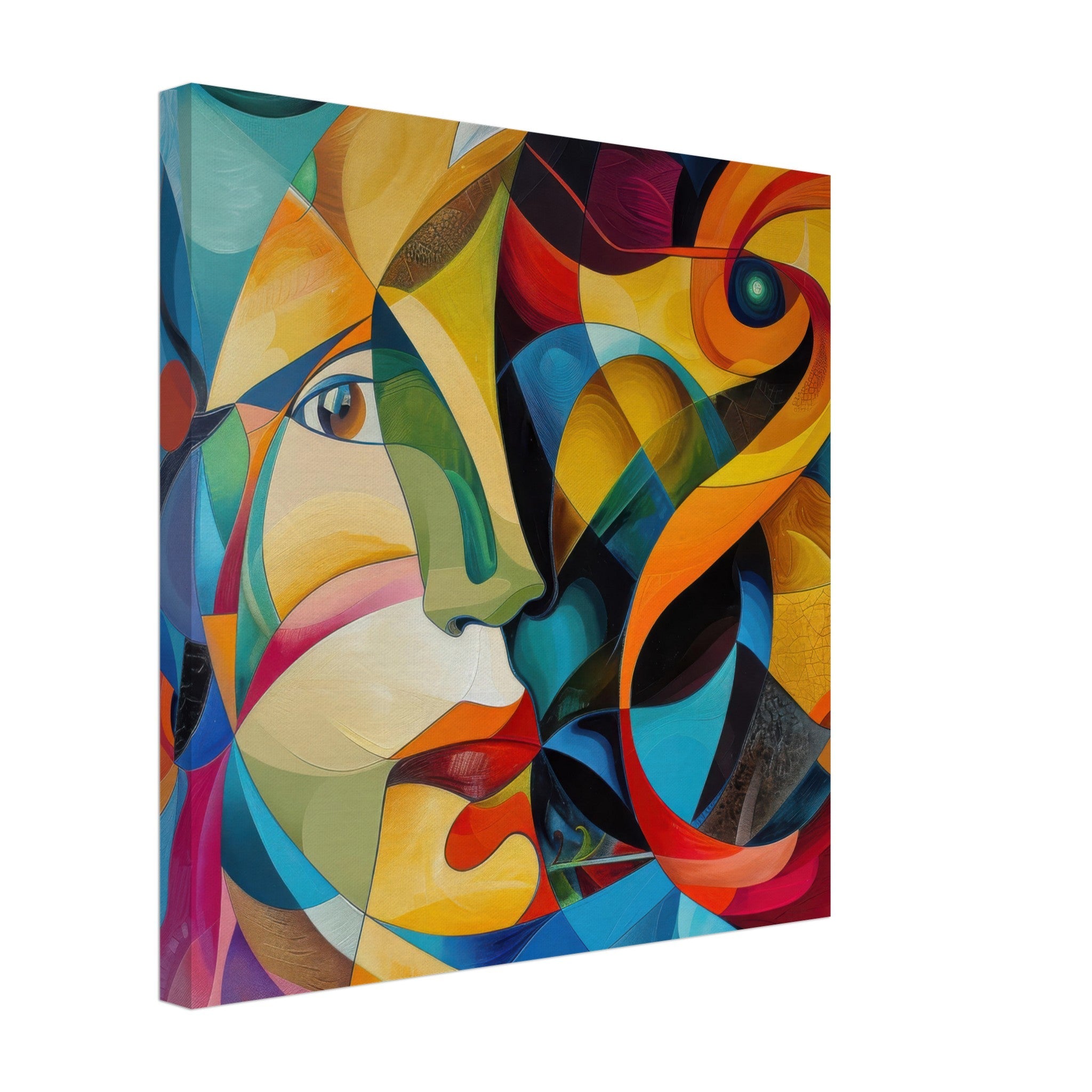Canvas Square - Face of the moon abstract art style - Shop Ai Art WebShop - Digital Art online Store