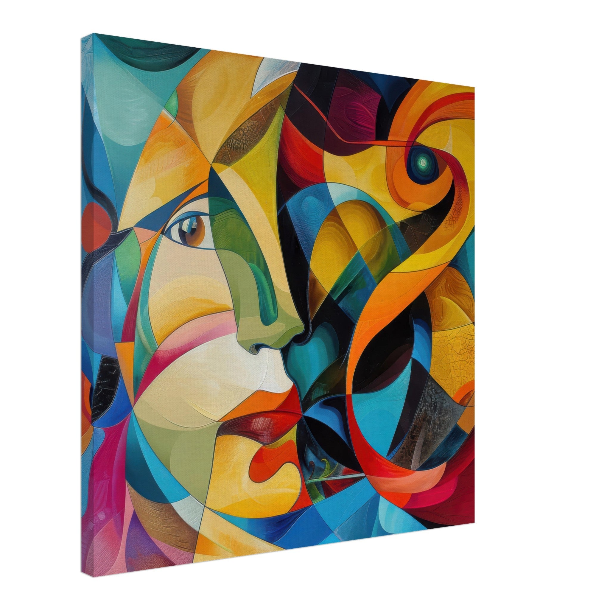 Canvas Square - Face of the moon abstract art style - Shop Ai Art WebShop - Digital Art online Store