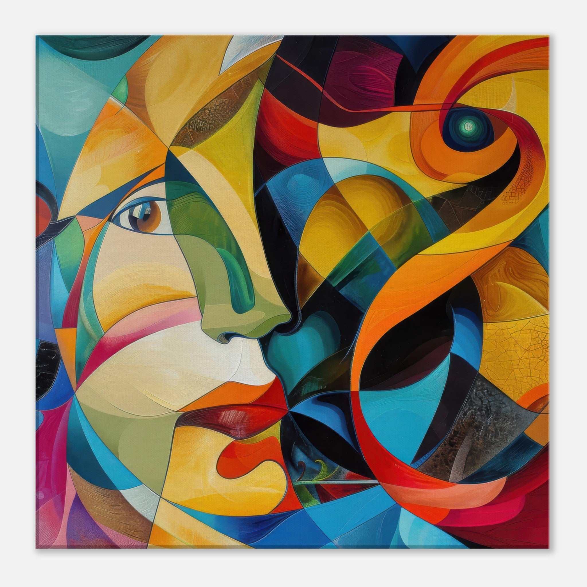 Canvas Square - Face of the moon abstract art style - Shop Ai Art WebShop - Digital Art online Store