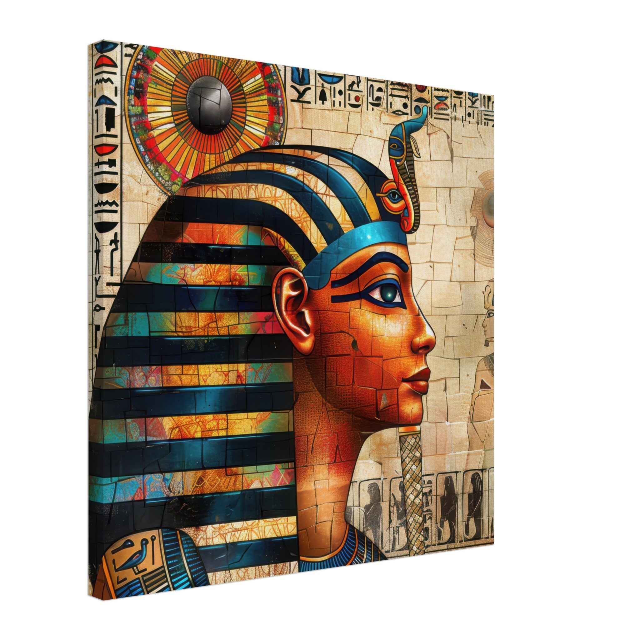 Canvas Square - Old culture of Egypt in abstract style 2 - Shop Ai Art WebShop - Digital Art online Store